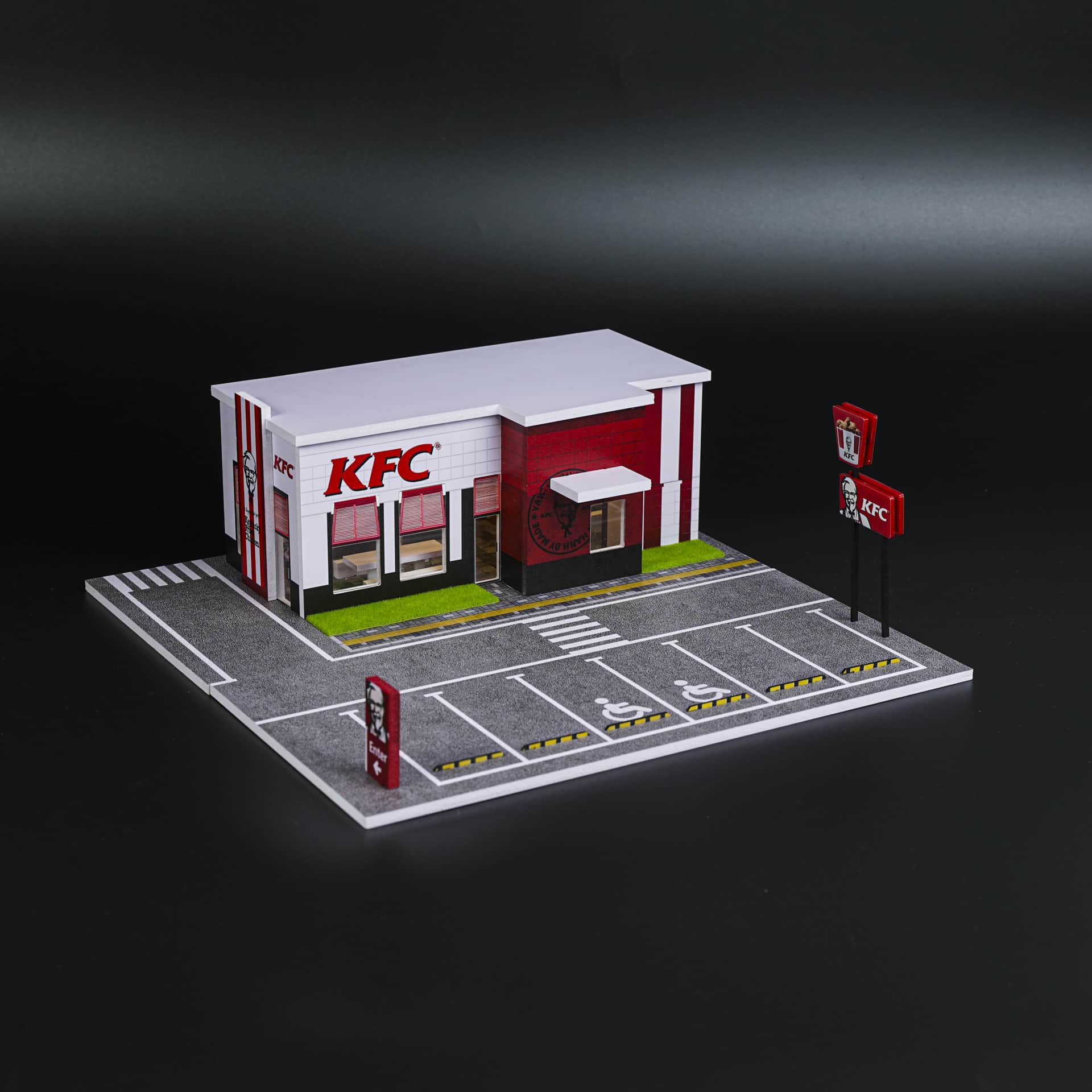 Diorama KFC | 6 miejsc | Podświetlana LED | 1:64 - zdjęcie 1