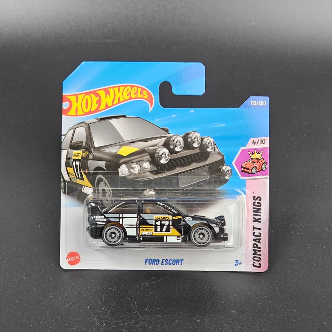 Ford Escort Black Hot Wheels - model 1:64