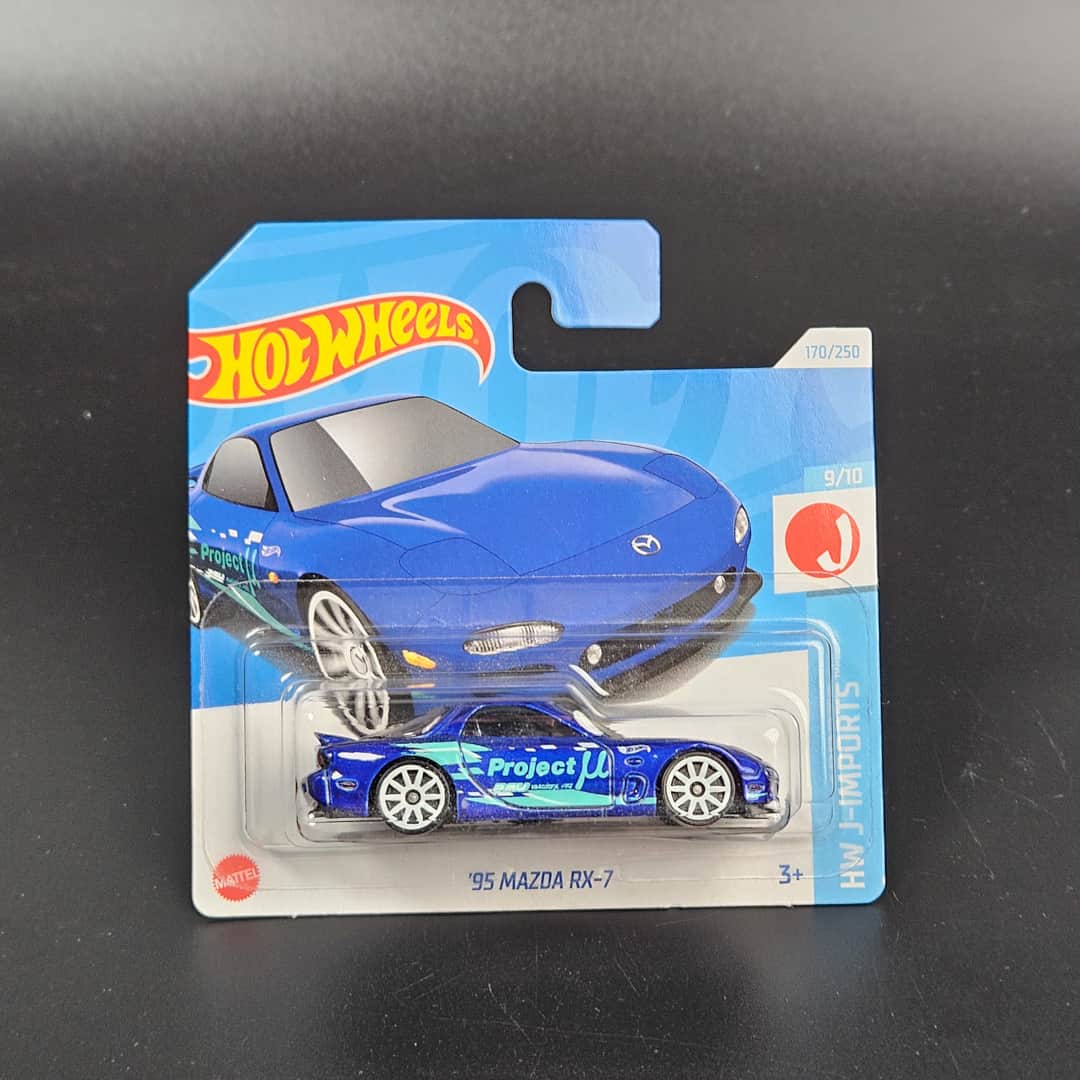 Mazda RX-7 Granatowa Hot Wheels - model 1:64
