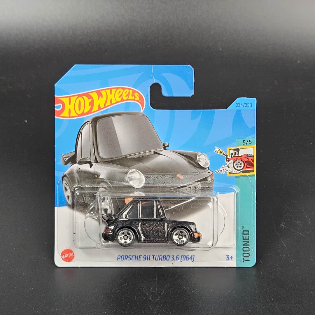Porsche 911 Turbo 3.6 Czarne Hot Wheels - model 1:64