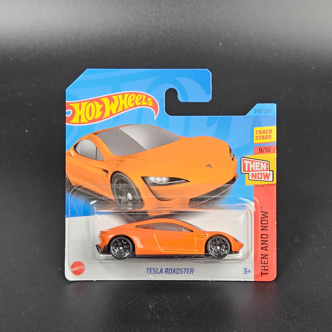 Tesla Roadster Pomarańczowa Hot Wheels - model 1:64