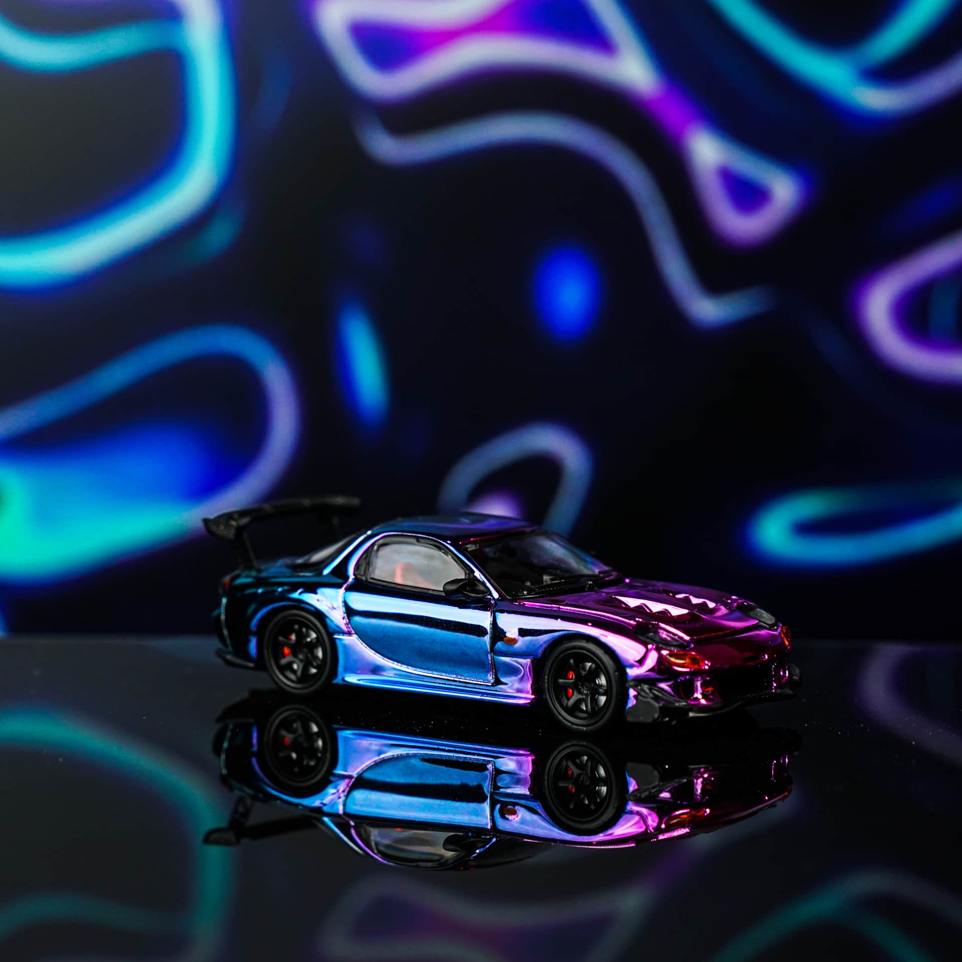 Mazda RX-7 Chrome TimeMicro - model 1:64