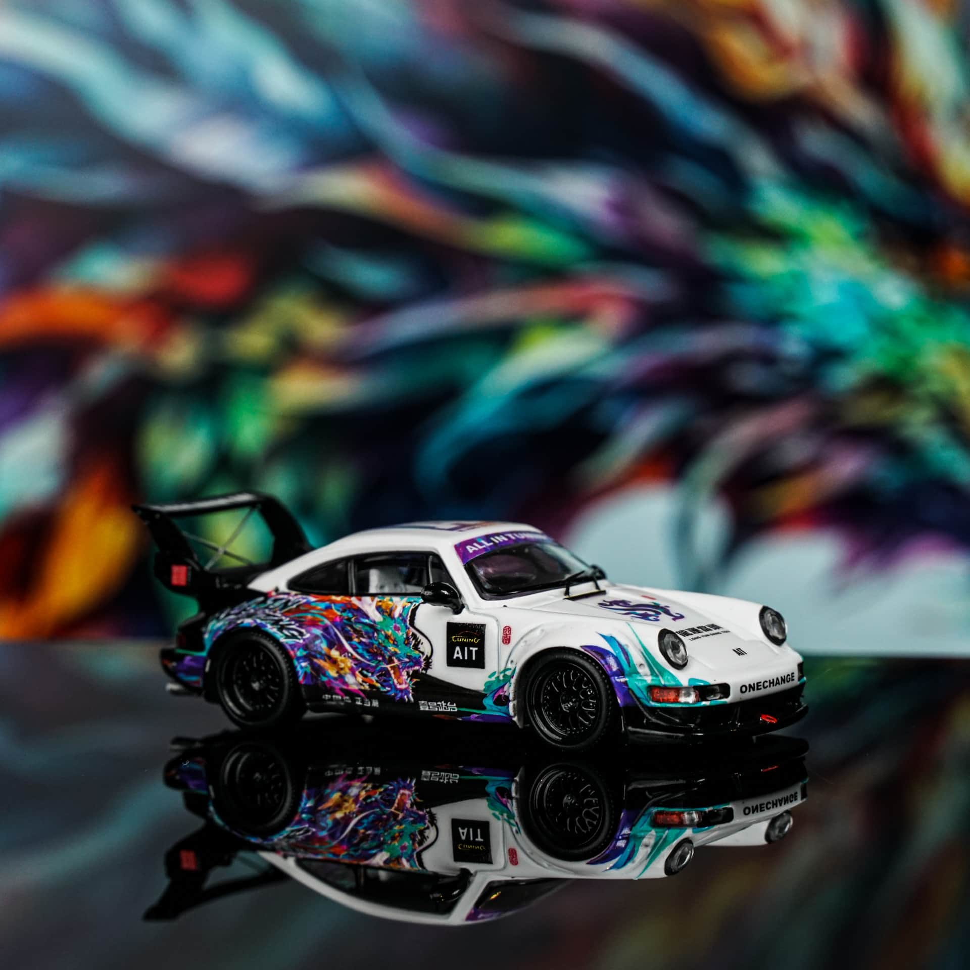 Porsche RWB 964 Dragon Luck ModernArt - model 1:64