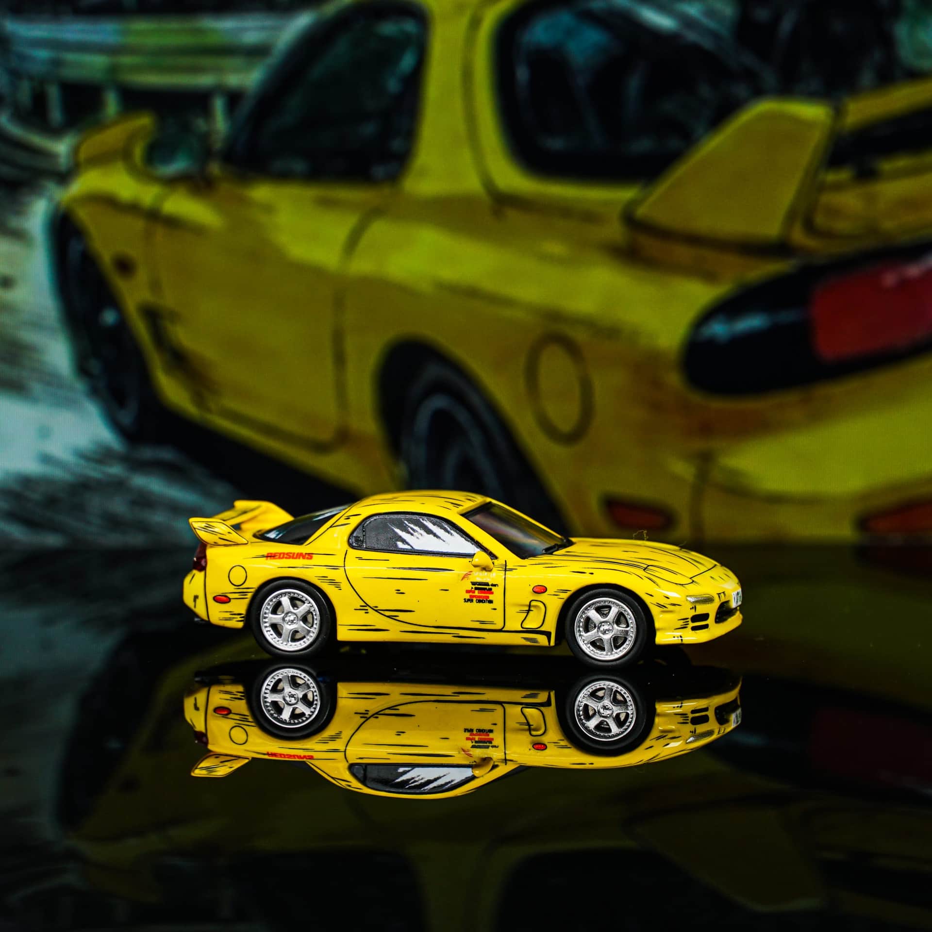 Mazda RX-7 Initial D TimeMicro - model 1:64