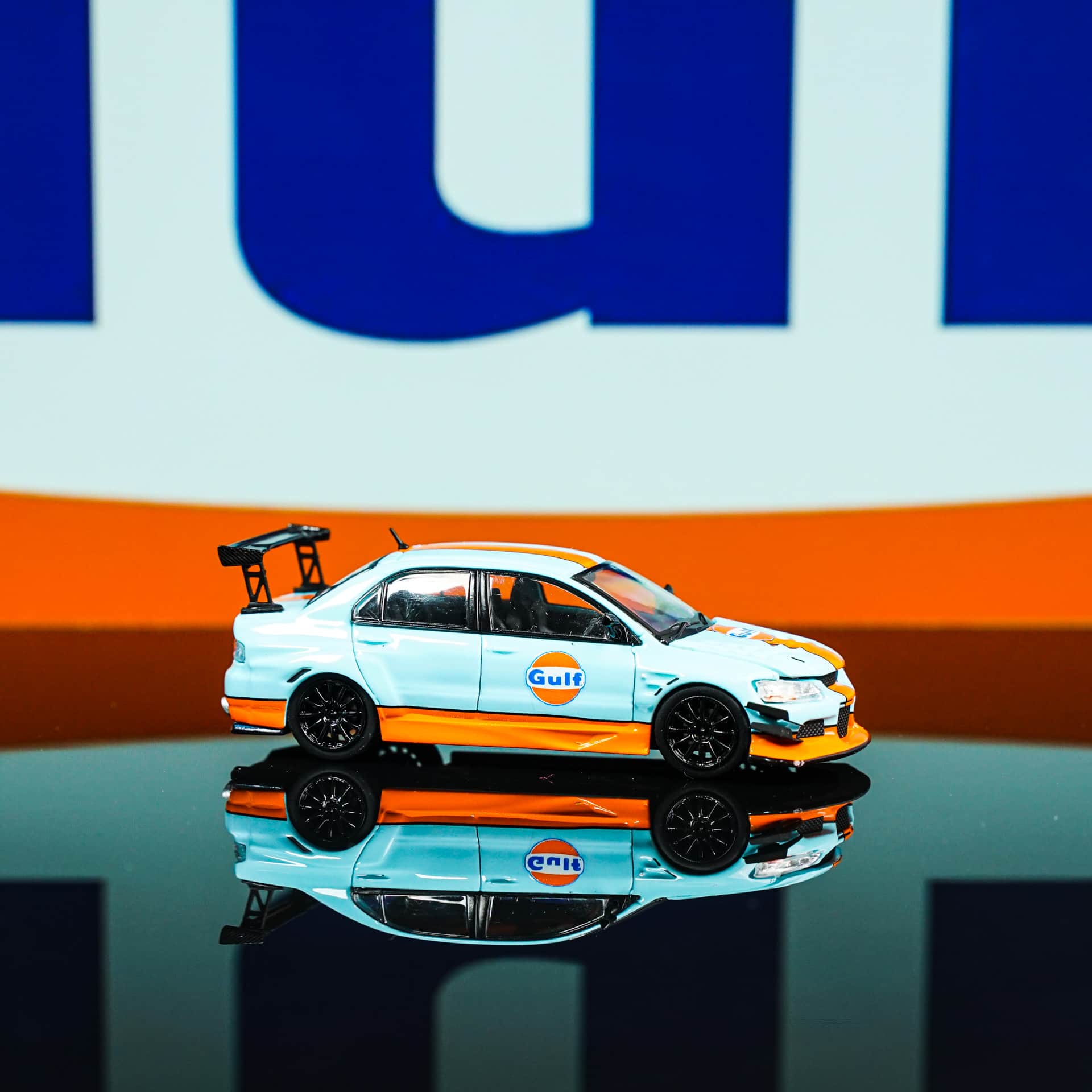 Mitsubishi Lancer Evo IX Gulf TimeMicro - model 1:64