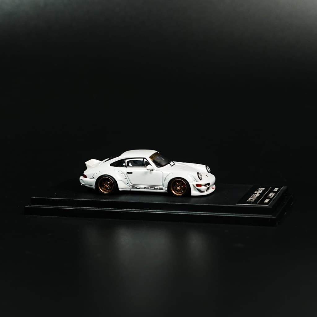 Porsche 964 White Aurora Model - model 1:64 - miniatura 2