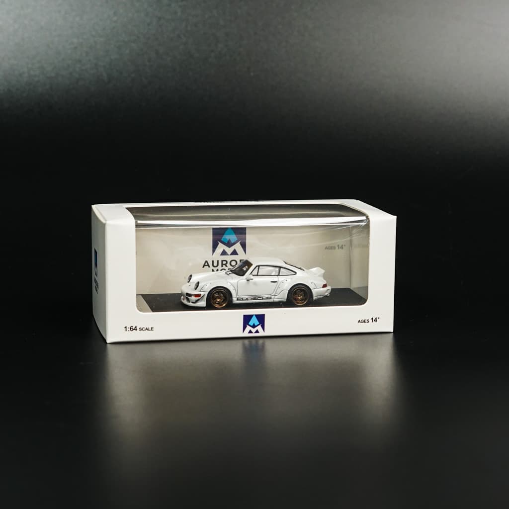Porsche 964 White Aurora Model - model 1:64 - miniatura 6