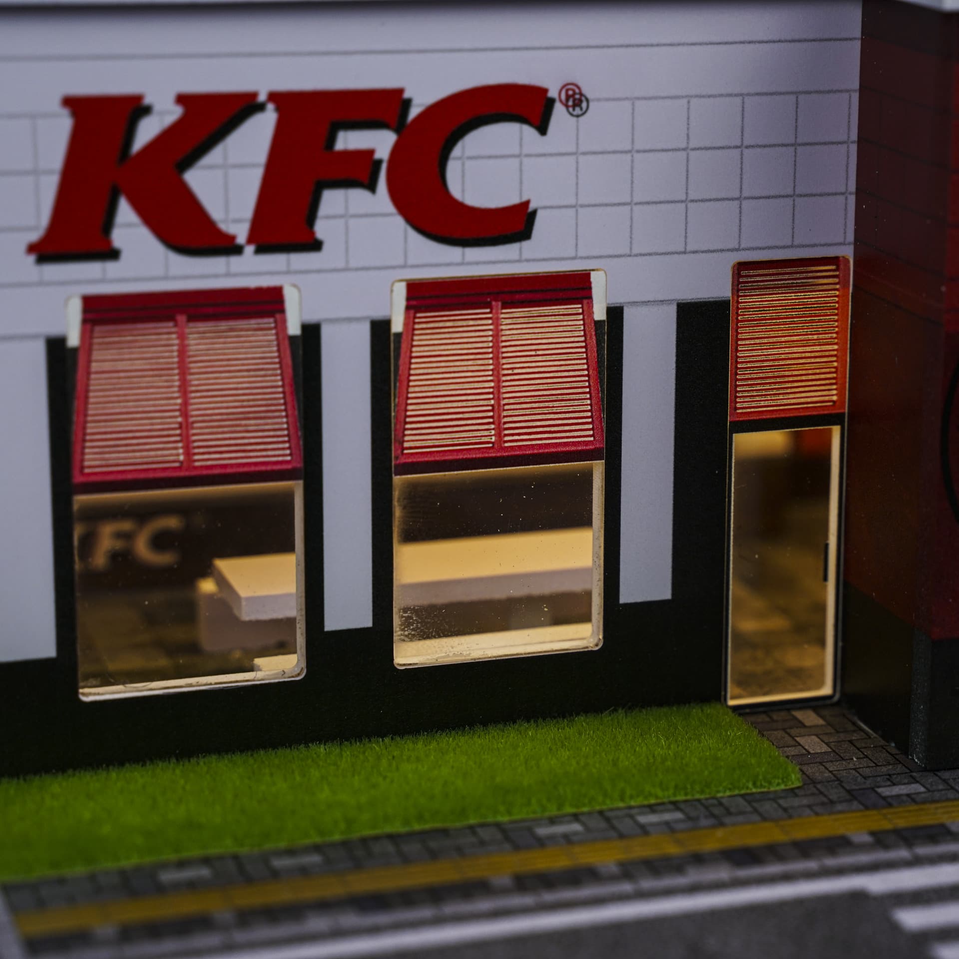 Diorama KFC | 6 miejsc | Podświetlana LED | 1:64 - miniatura 5
