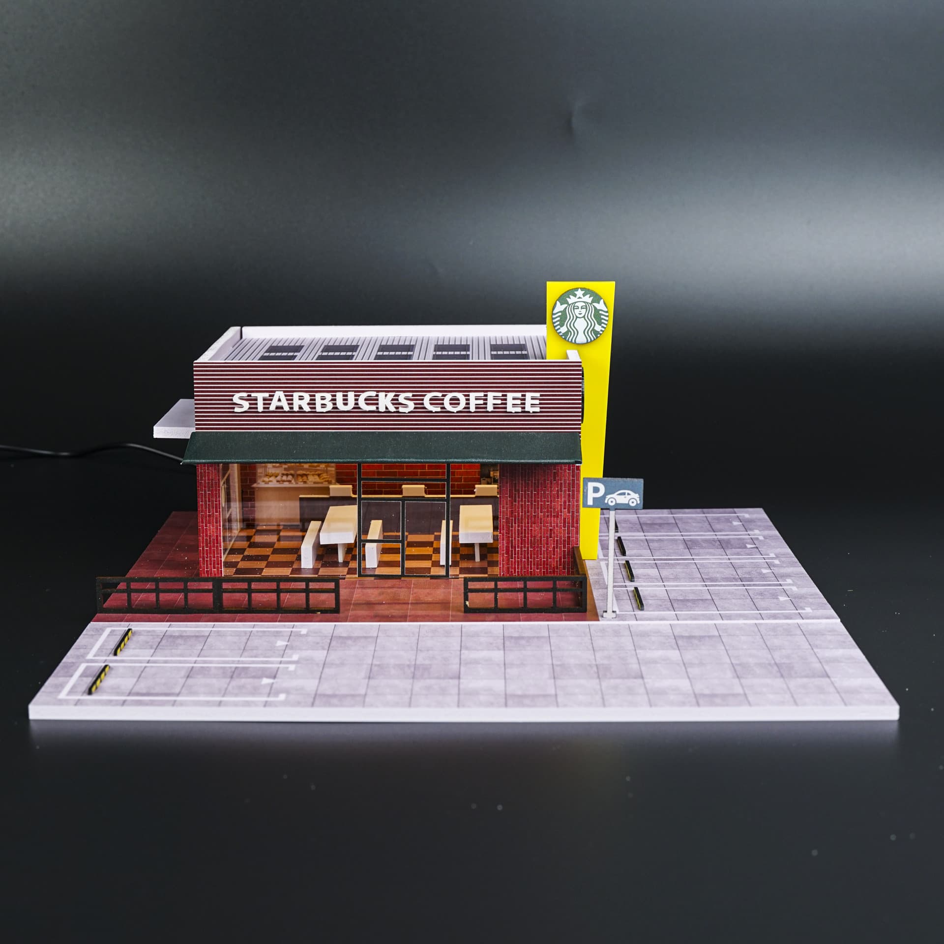Diorama Starbucks | 6 miejsc | Podświetlana LED | 1:64 - miniatura 2