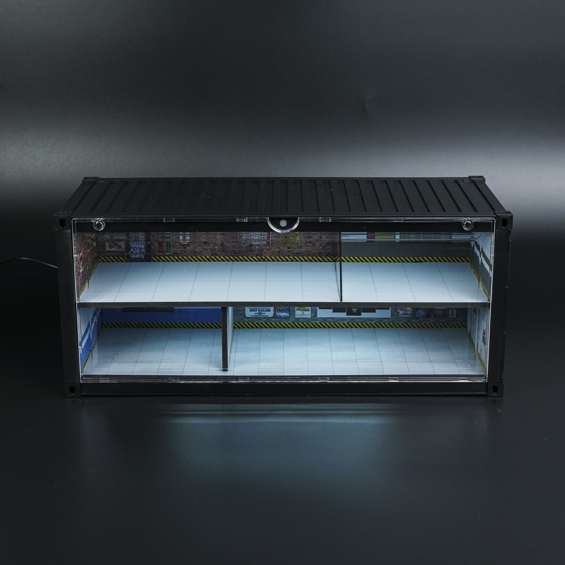 Diorama Warsztat Amerykański | Kontener 2 poziomy | Podświetlana LED | 1:64 - miniatura 2