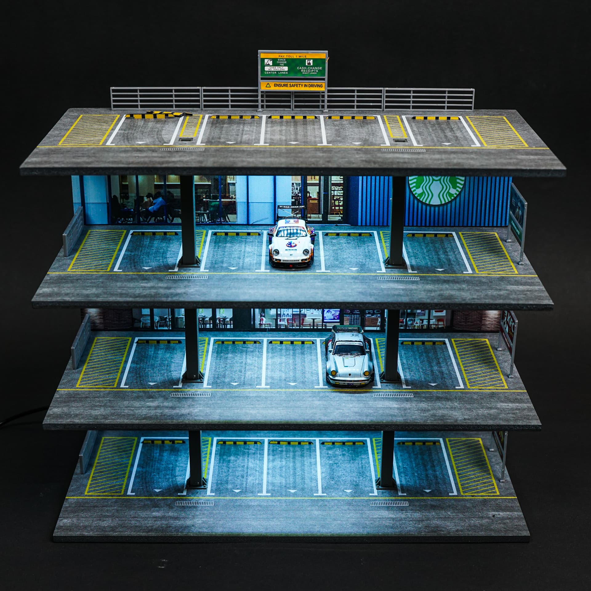 Garaż LED – KFC / Starbucks / MC Moreart - model 1:64 - miniatura 2