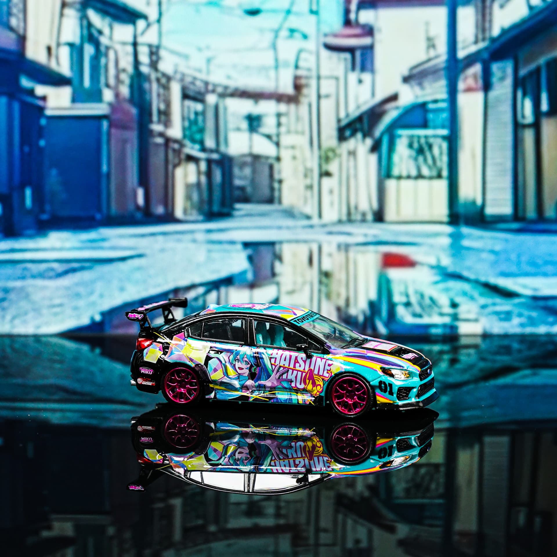 Honda Civic Itasha Cool Car - model 1:64 - miniatura 1