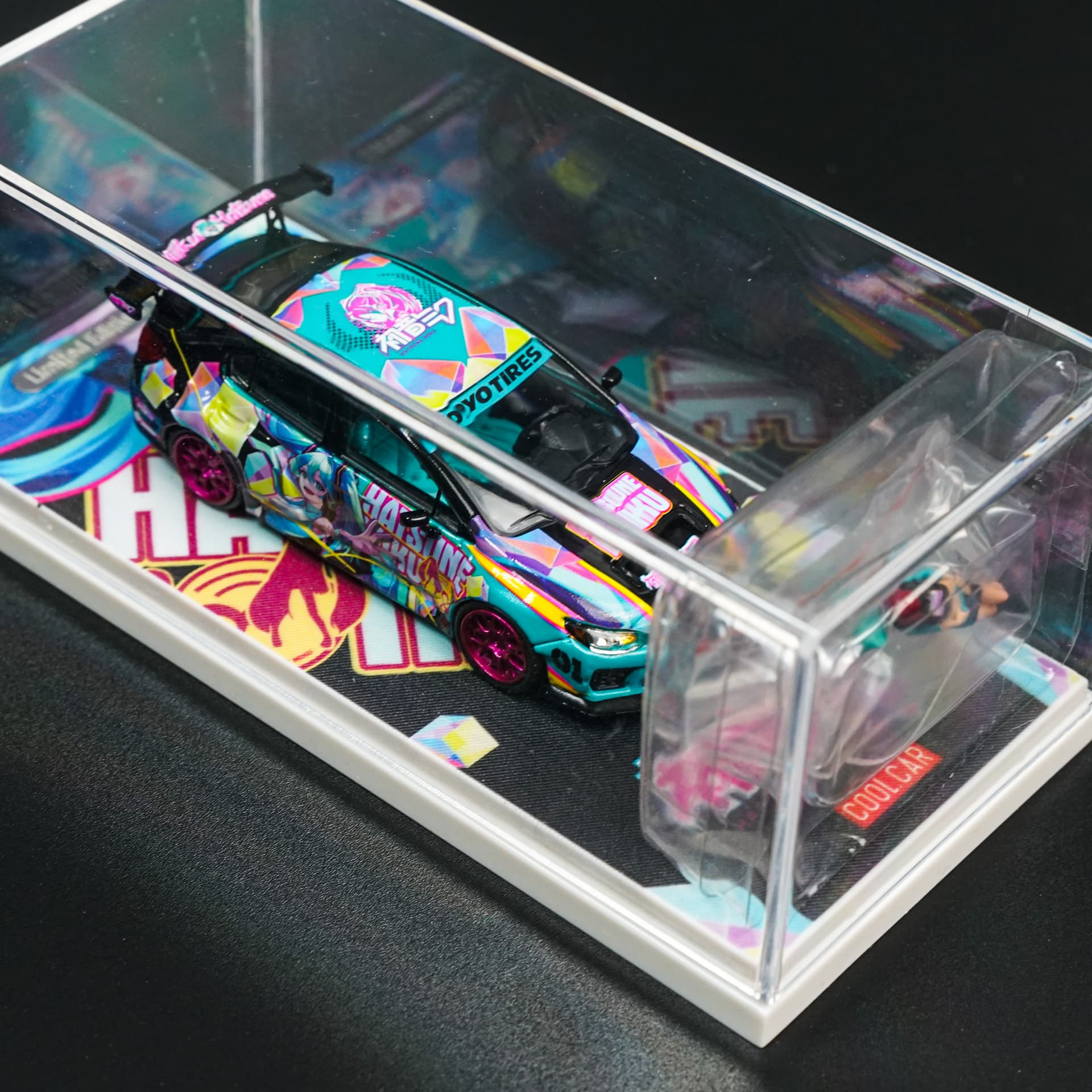 Honda Civic Itasha Cool Car - model 1:64 - miniatura 3