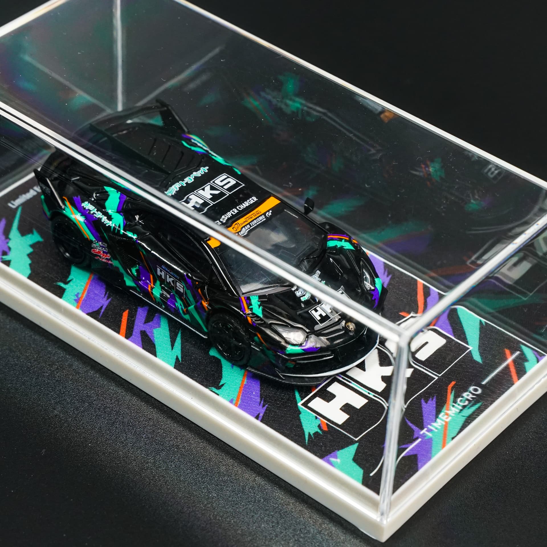 Lamborghini Aventador GT EVO HKS TimeMicro - model 1:64 - miniatura 3