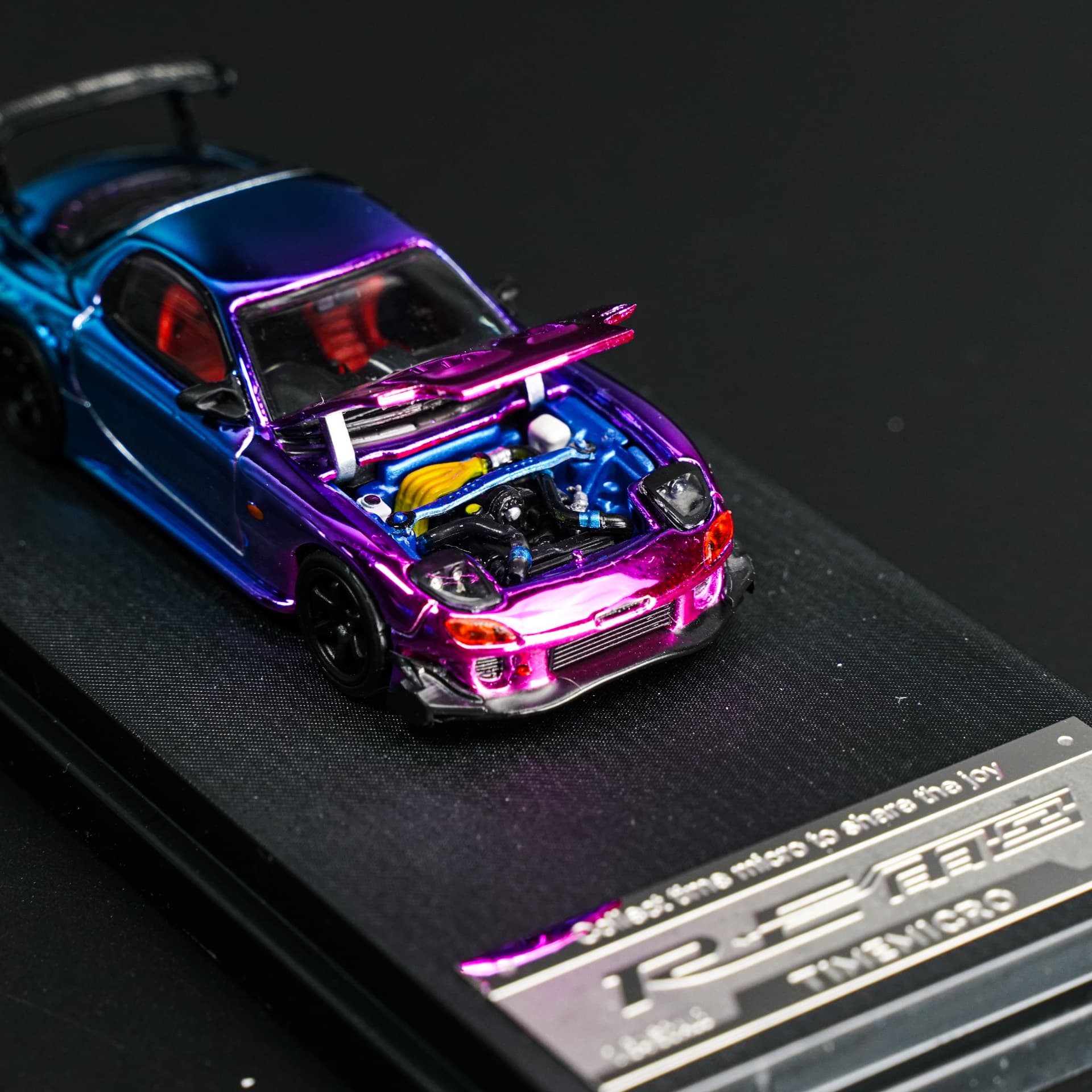 Mazda RX-7 Chrome TimeMicro - model 1:64 - miniatura 5