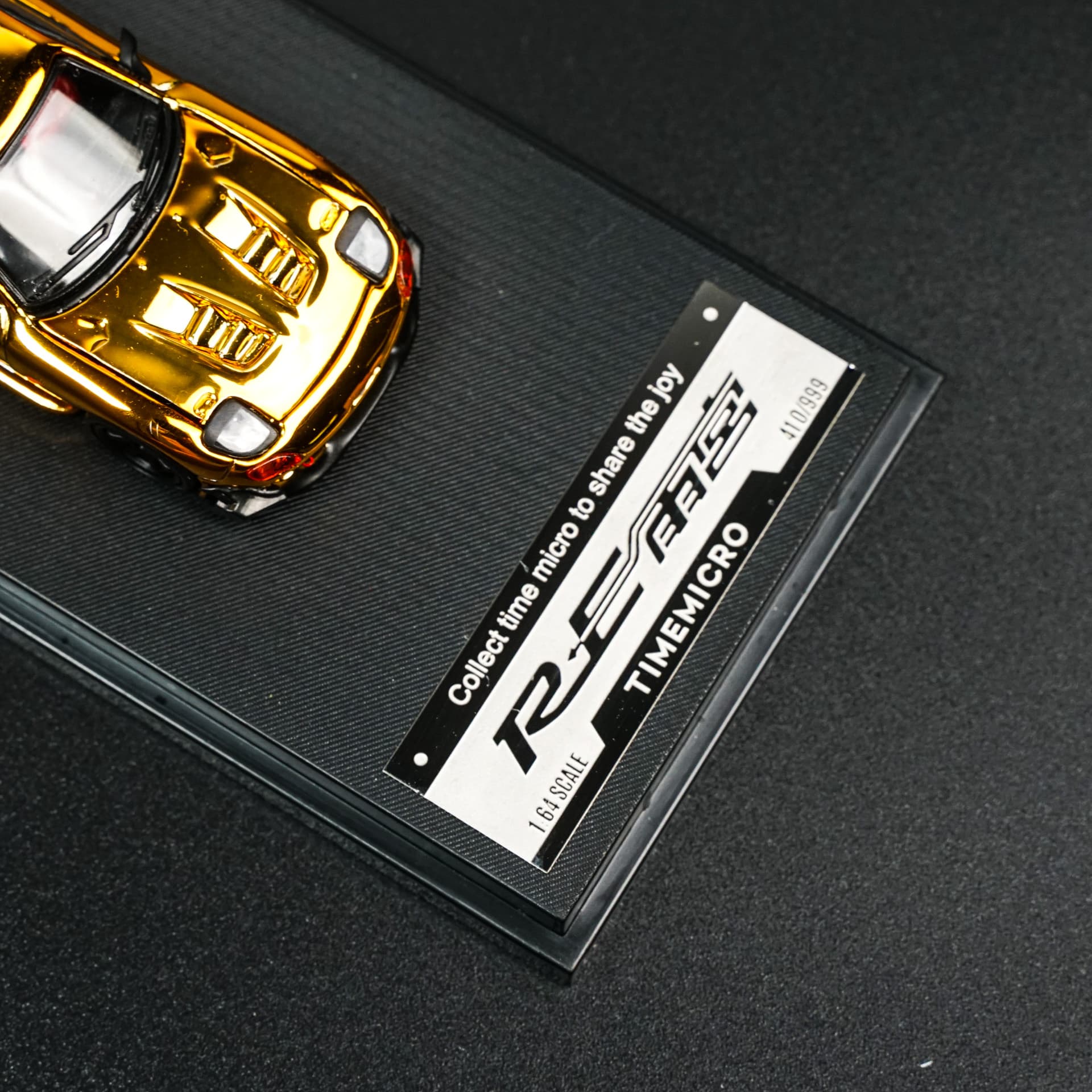 Mazda RX-7 Chrome Gold TimeMicro - model 1:64 - miniatura 5