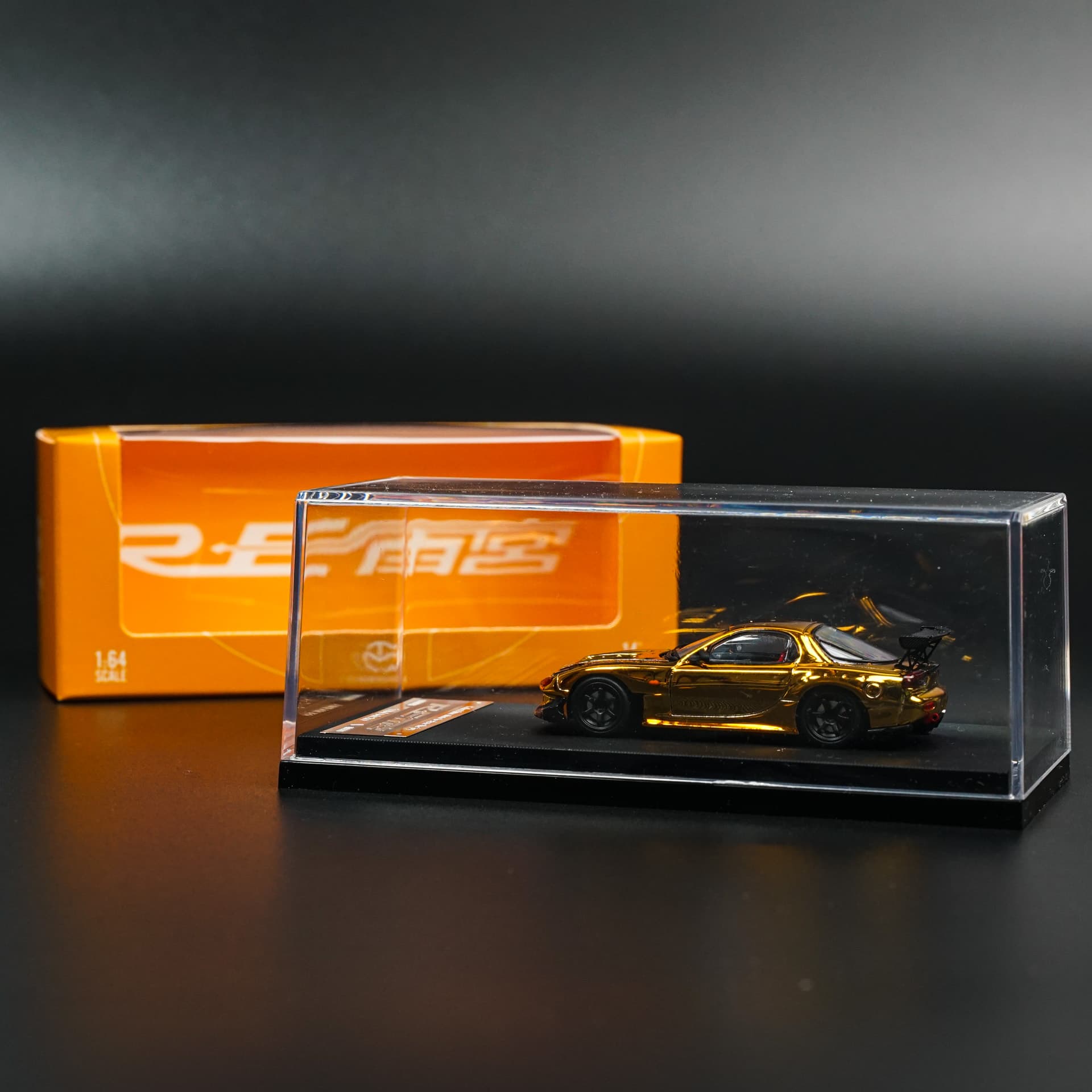 Mazda RX-7 Chrome Gold TimeMicro - model 1:64 - miniatura 6