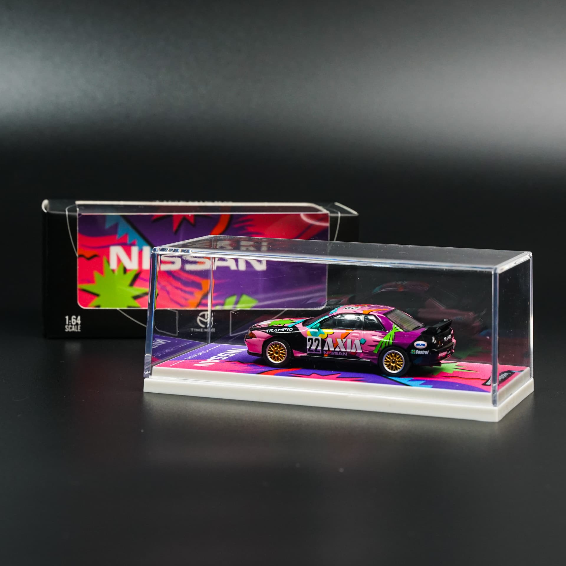 Nissan GT-R R32 AXIA TimeMicro - model 1:64 - miniatura 6