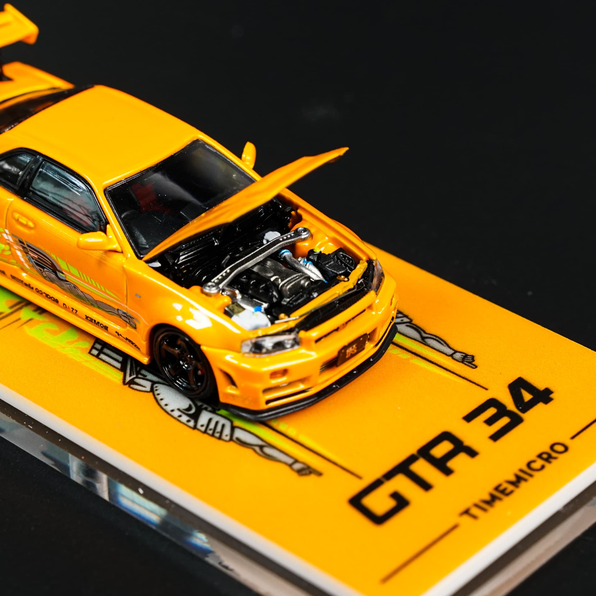 Nissan Skyline GT-R R34 TimeMicro - model 1:64 - miniatura 4