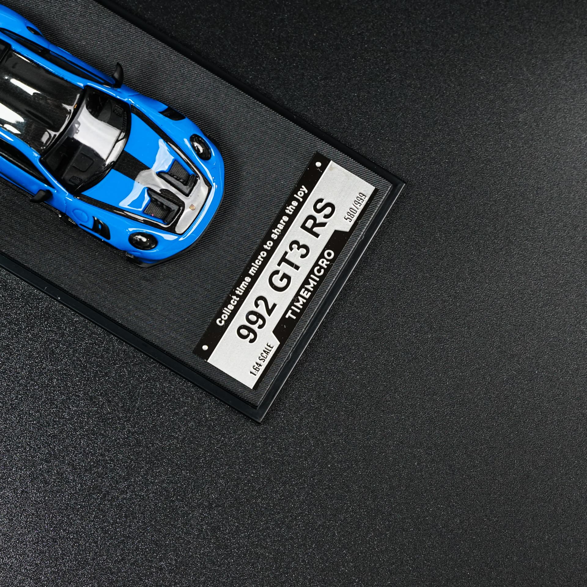 Porsche 992 GT3 RS Dark Blue TimeMicro - model 1:64 - miniatura 4