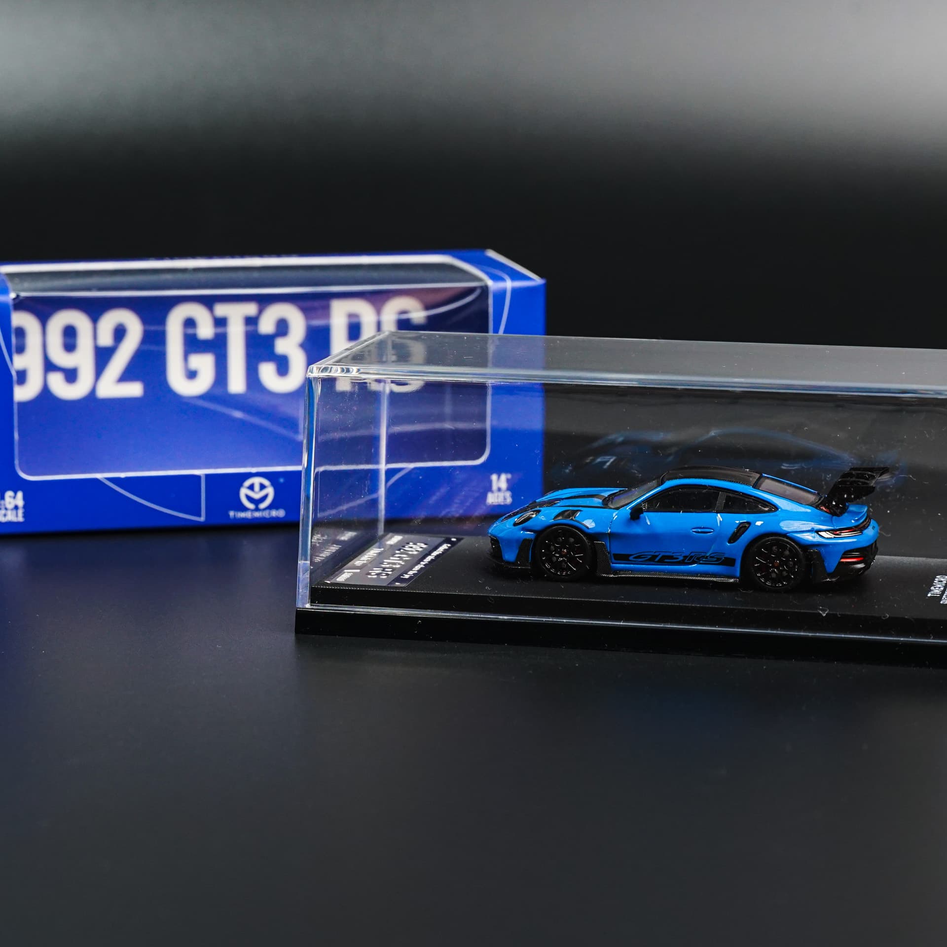 Porsche 992 GT3 RS Dark Blue TimeMicro - model 1:64 - miniatura 5
