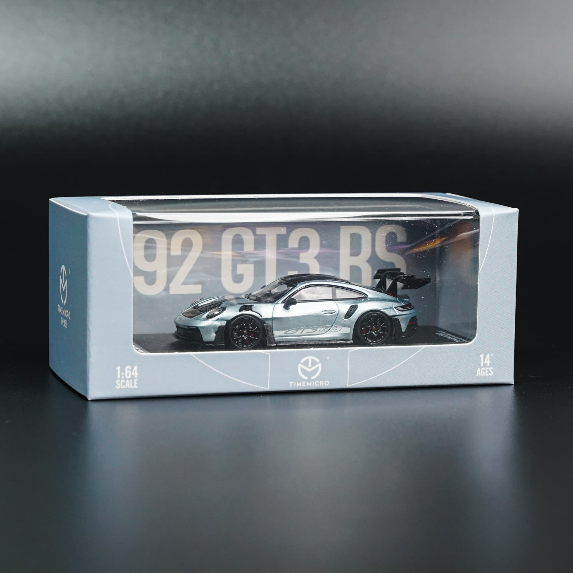 Porsche 992 GT3 RS Light Blue TimeMicro - model 1:64 - miniatura 6