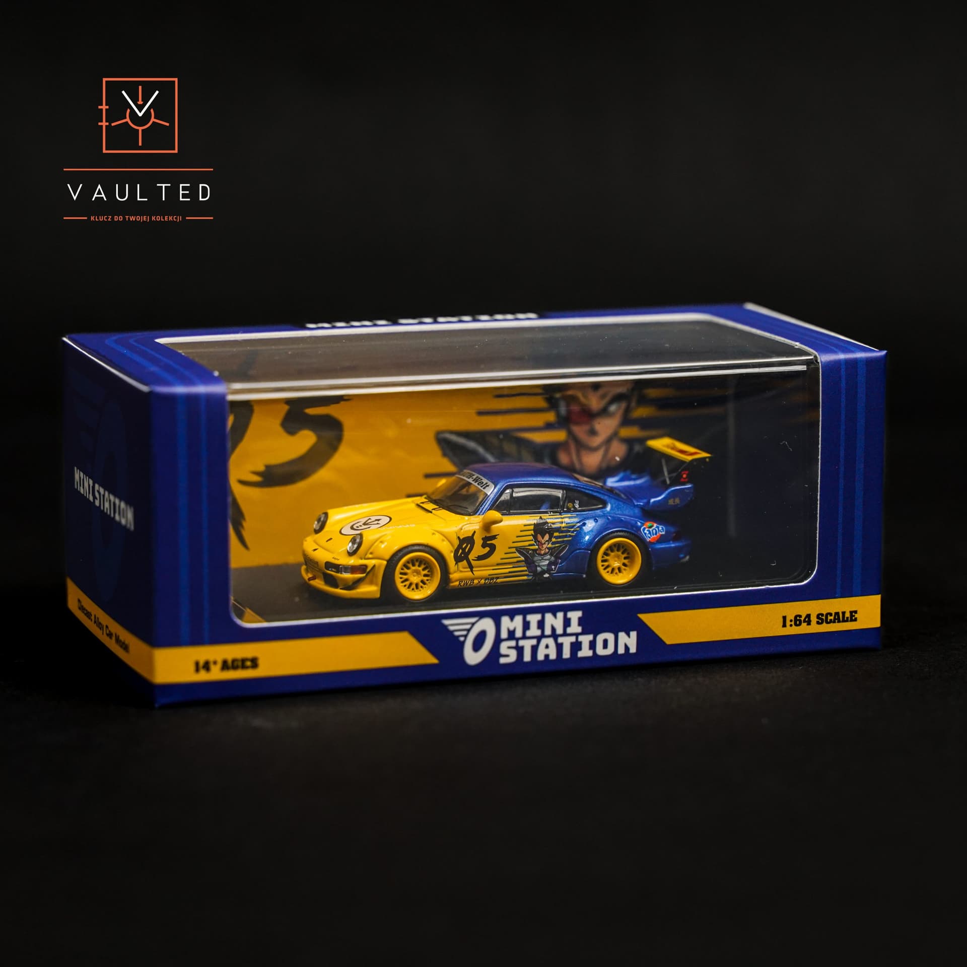 Porsche 993 RWB Dragon Ball Vegeta Mini Station - model 1:64 - miniatura 5