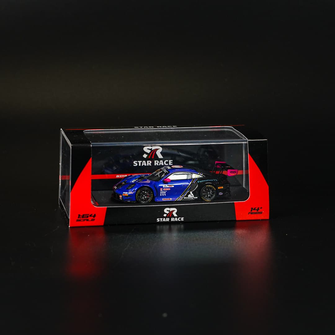 Porsche 911 GT3 R #14 Star Race - model 1:64 - miniatura 6
