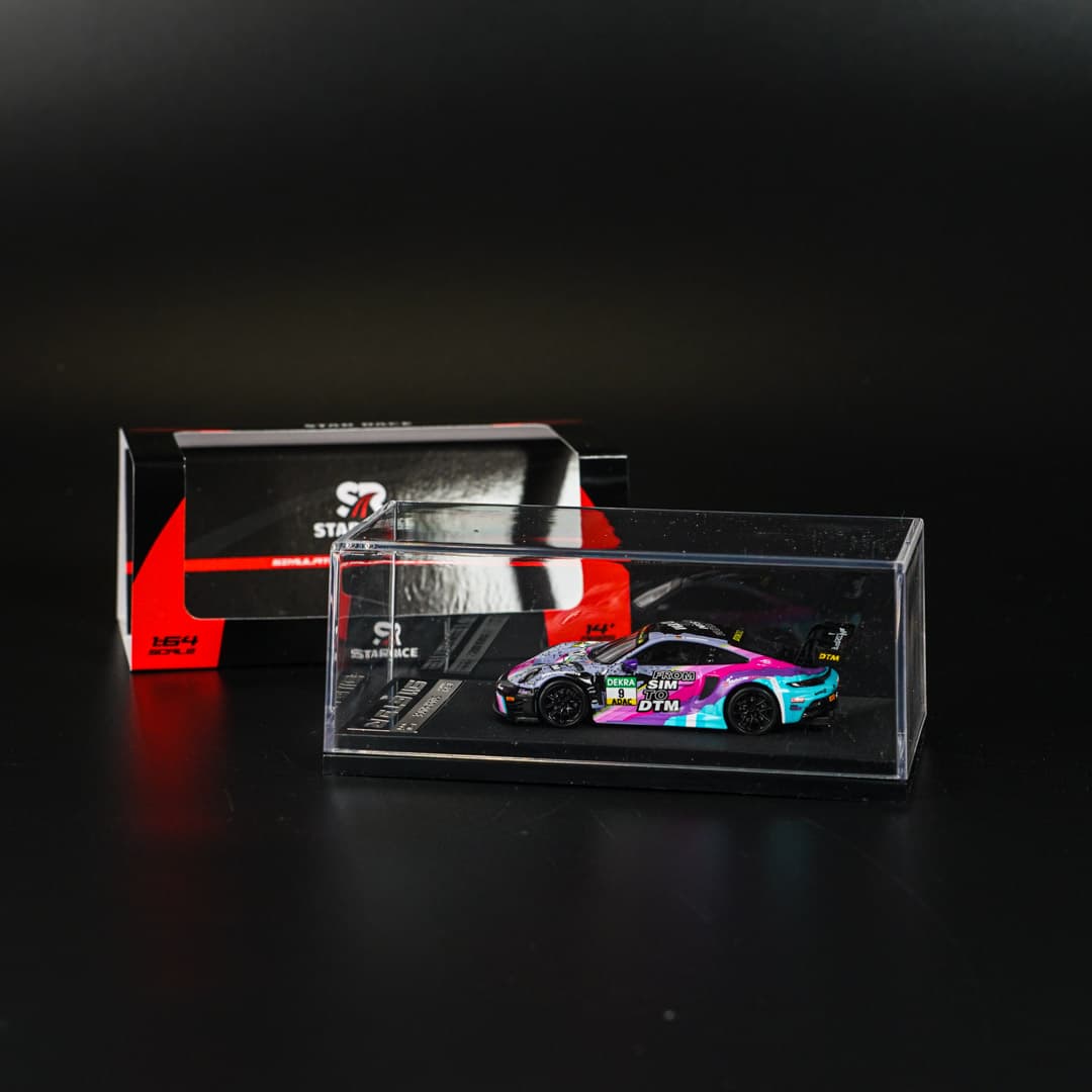 Porsche 911 GT3 R #9 Star Race - model 1:64 - miniatura 5