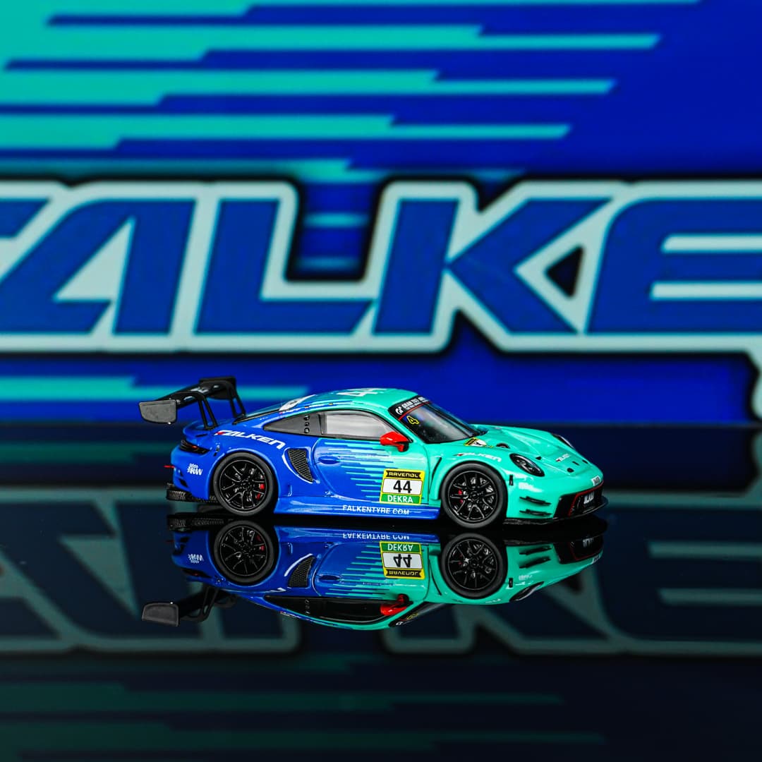 Porsche 911 GT3 R Falken #44 Star Race - model 1:64 - miniatura 1