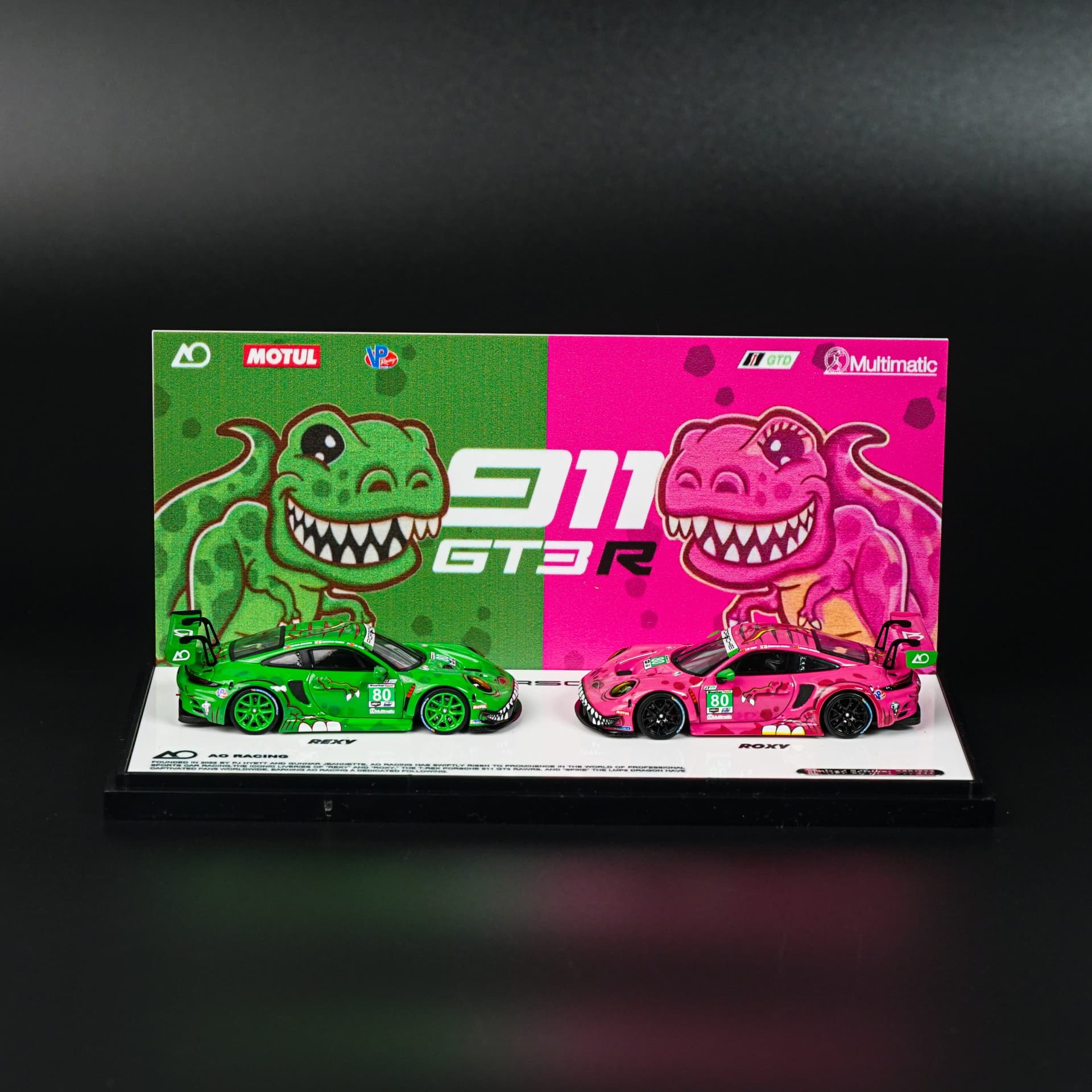 Porsche 911 GT3 R Rexy Roxy Star Race - model 1:64 - miniatura 3