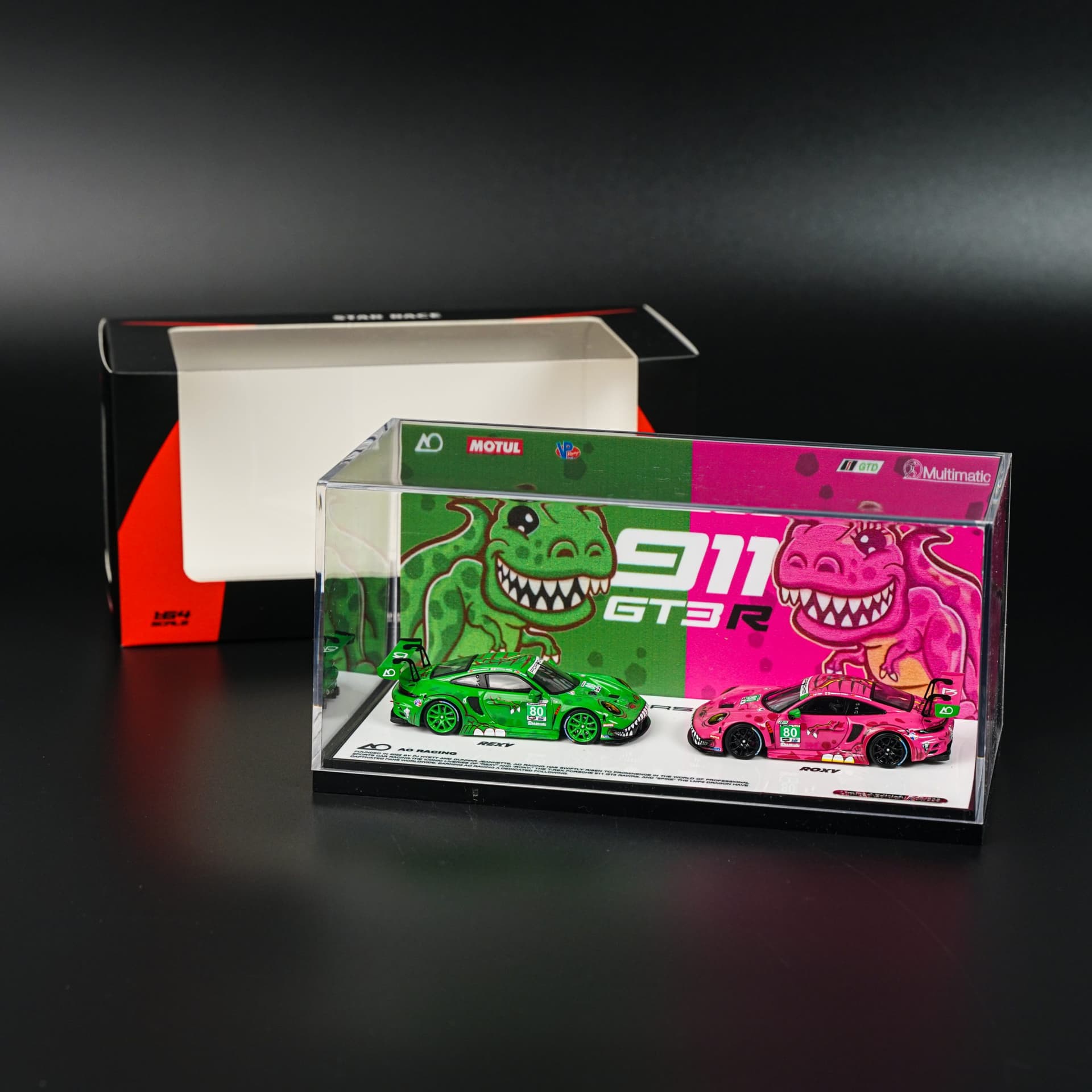 Porsche 911 GT3 R Rexy Roxy Star Race - model 1:64 - miniatura 5