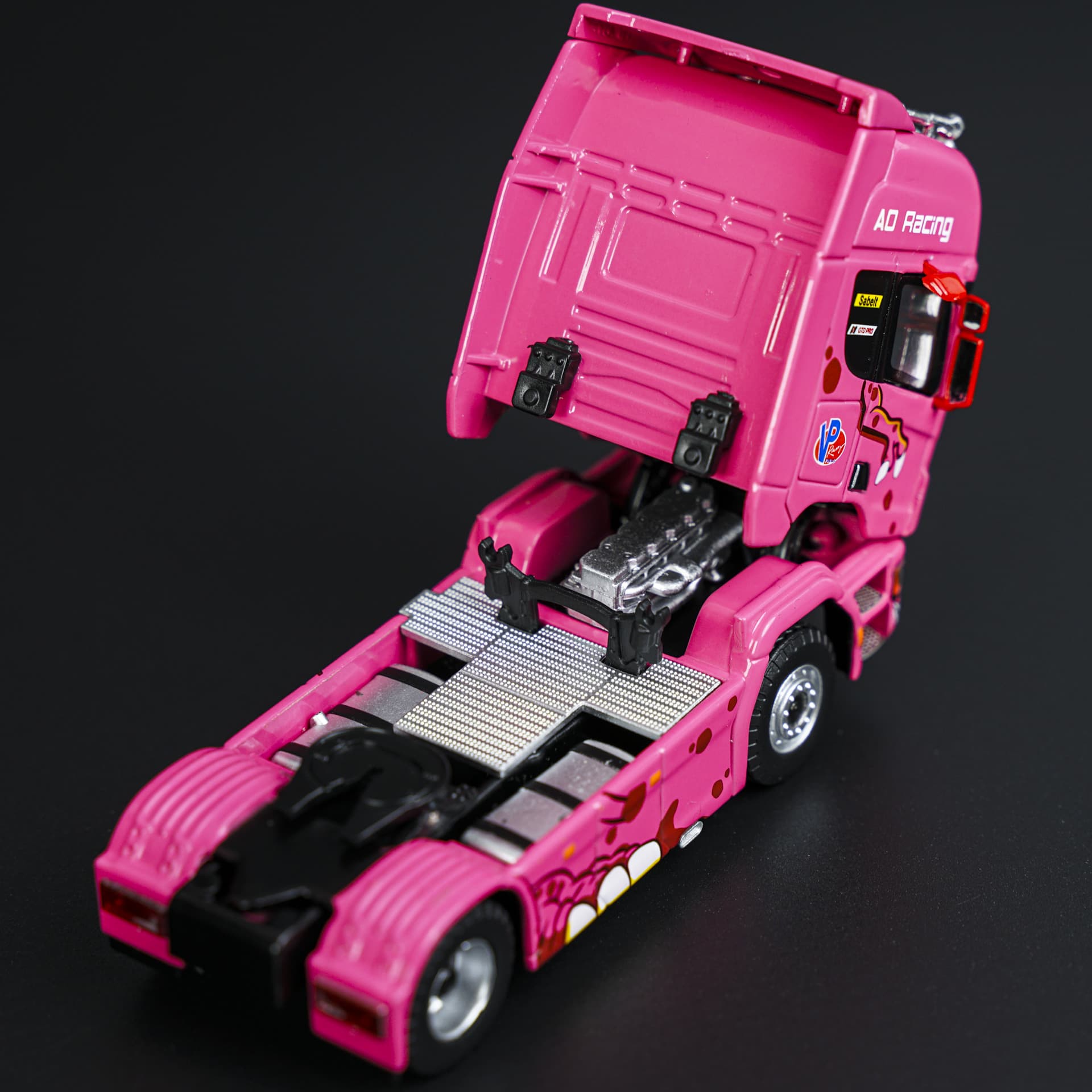 Supcar | Scania z Lawetą | AO Racing Różowa | 1:64 - miniatura 5