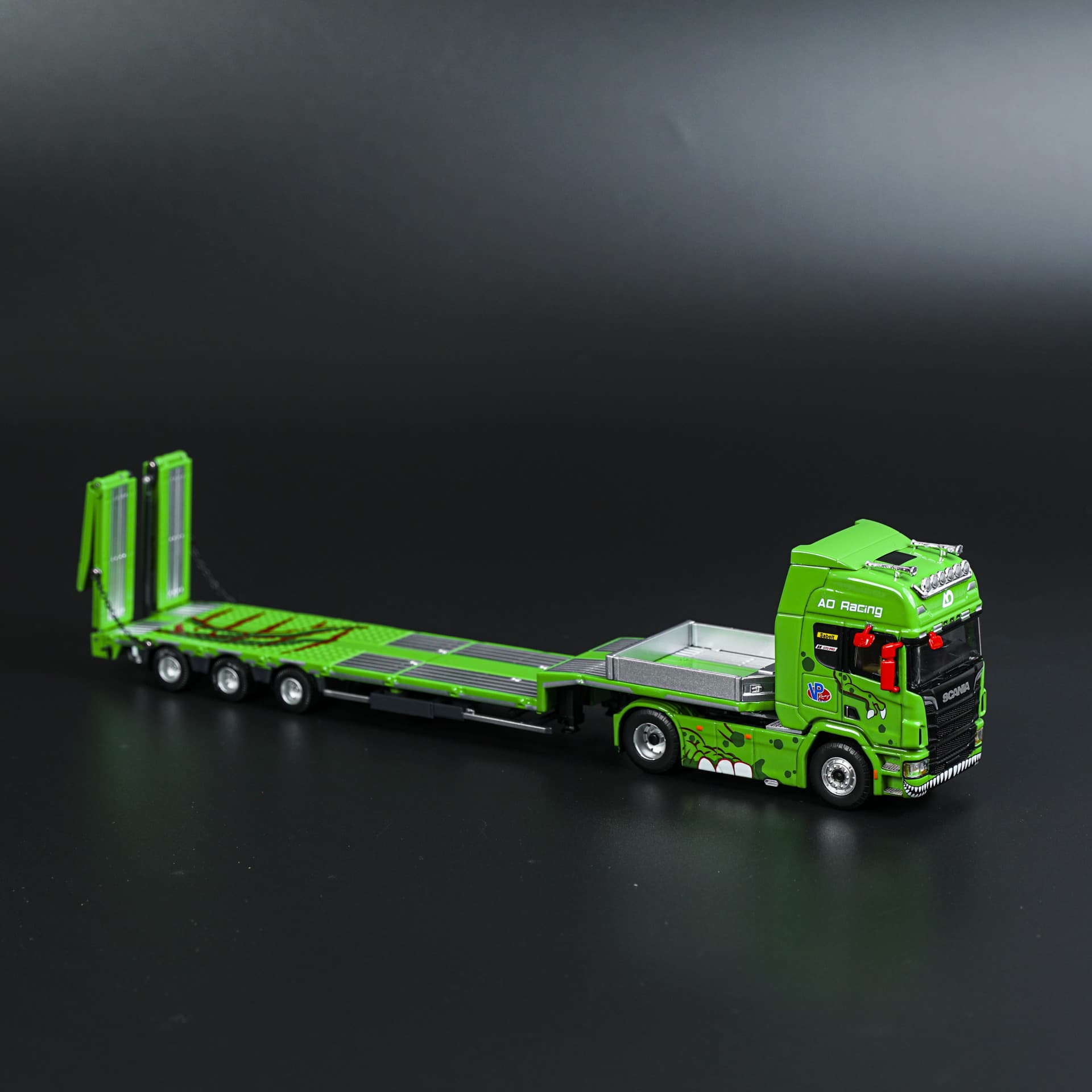 Supcar | Scania z Lawetą | AO Racing Zielona | 1:64 - miniatura 2