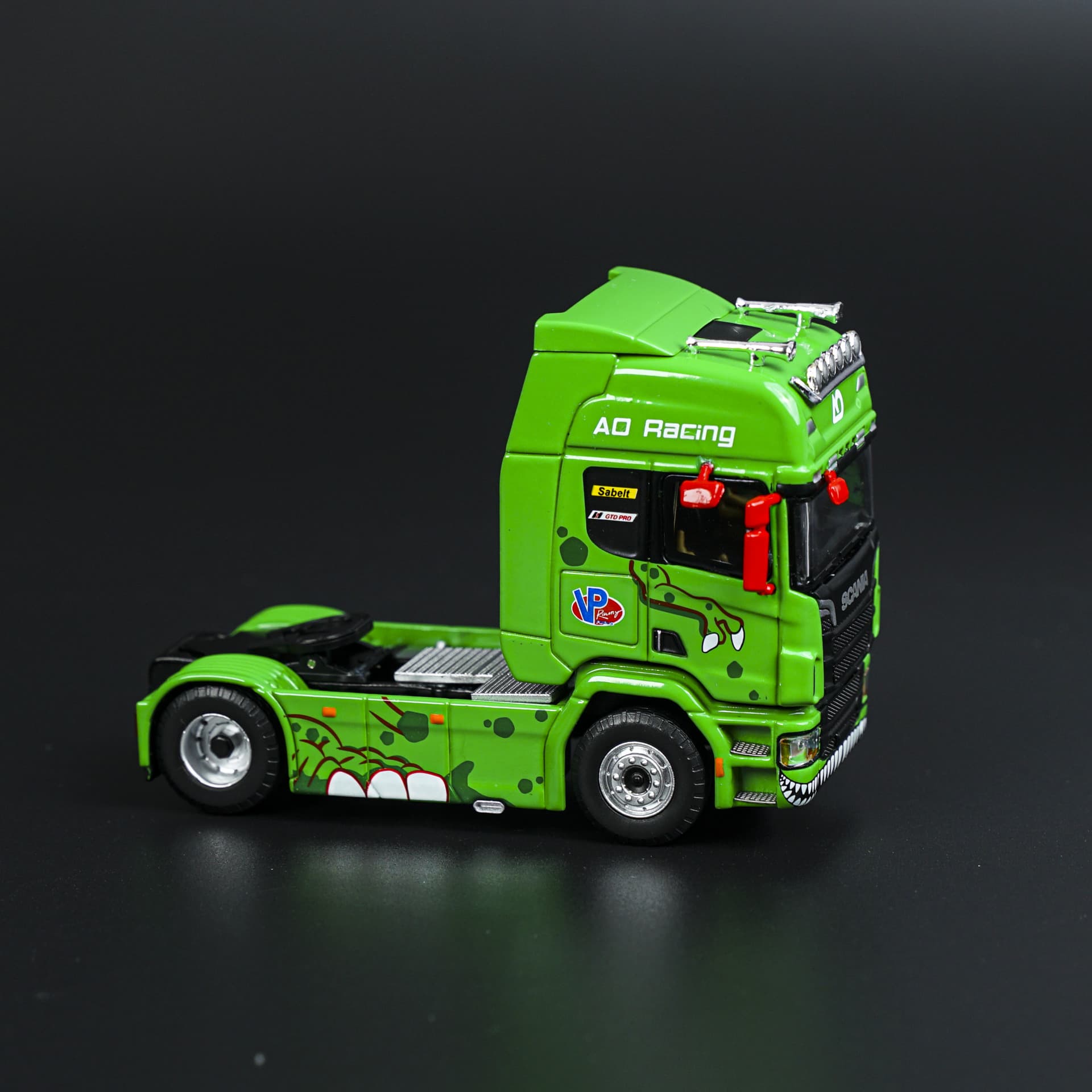 Supcar | Scania z Lawetą | AO Racing Zielona | 1:64 - miniatura 4