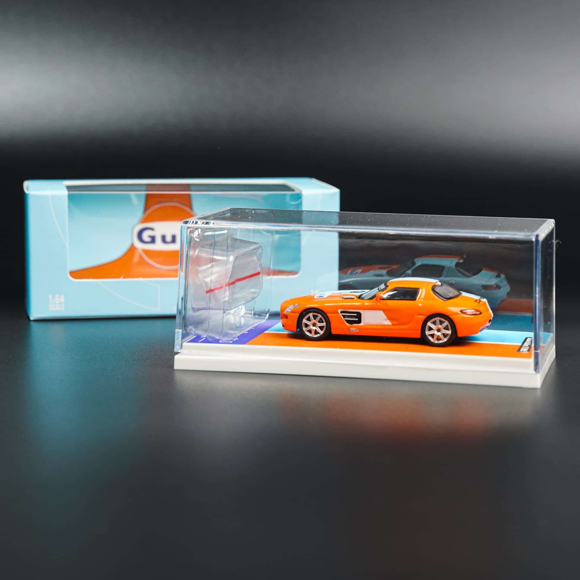 Mercedes-Benz SLS AMG Gulf TimeMicro - model 1:64 - miniatura 5
