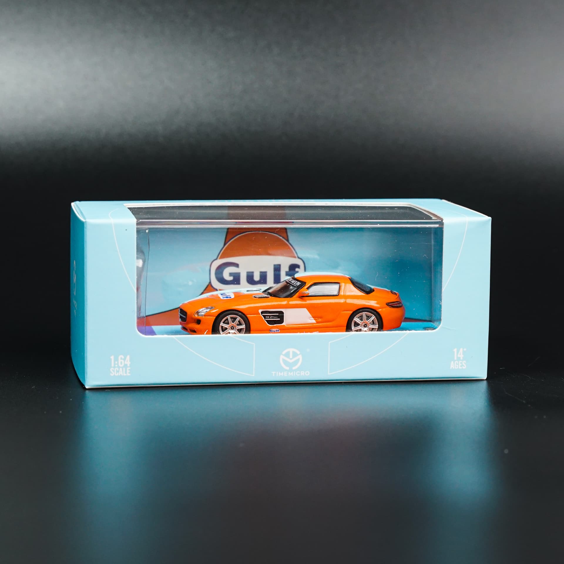 Mercedes-Benz SLS AMG Gulf TimeMicro - model 1:64 - miniatura 6