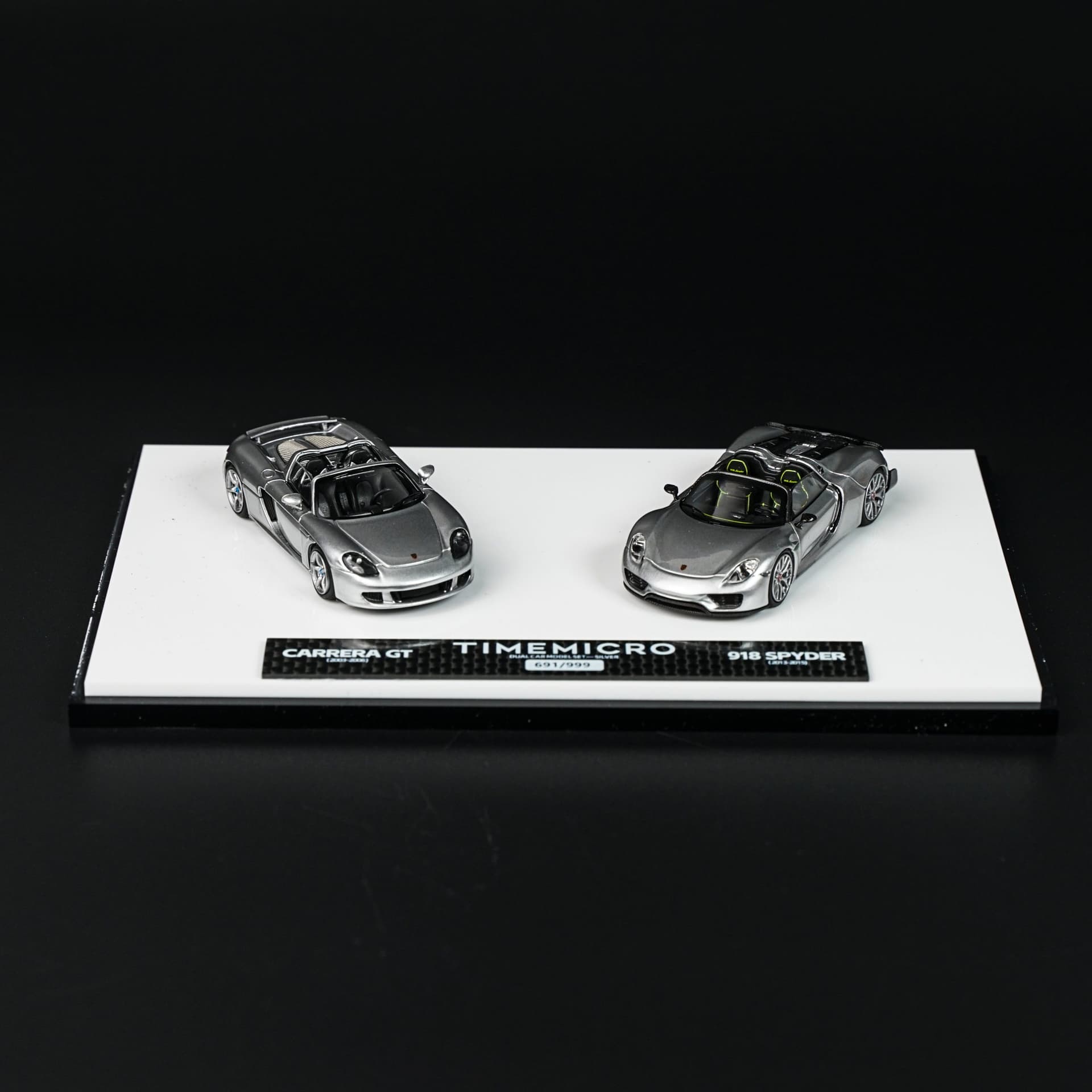 Porsche 918 Spyder & Carrera GT TimeMicro - model 1:64 - miniatura 2
