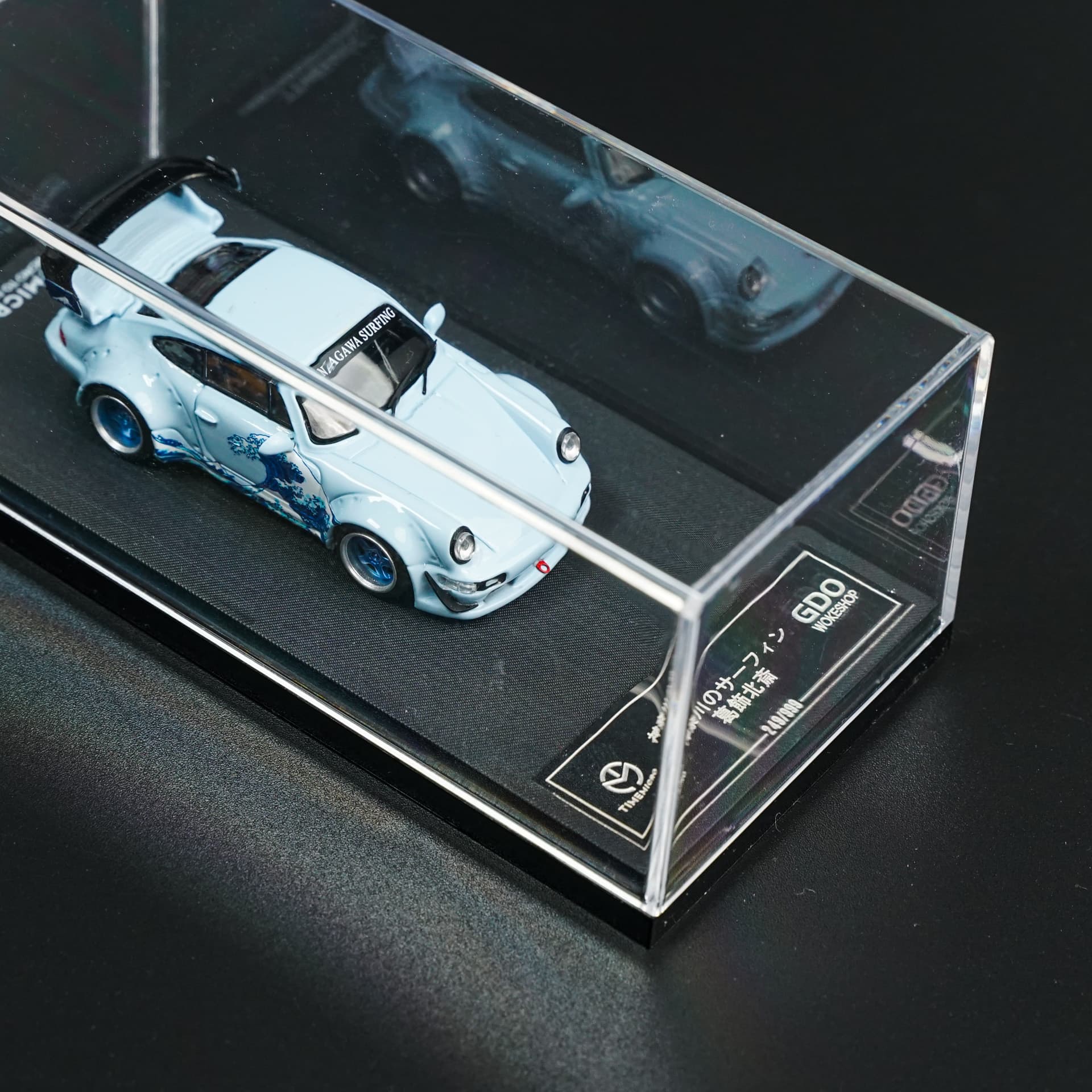 Porsche 964 RWB Wielka Fala w Kanagawie TimeMicro - model 1:64 - miniatura 3