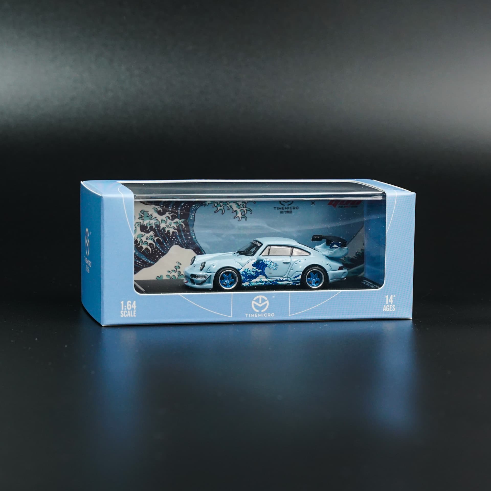 Porsche 964 RWB Wielka Fala w Kanagawie TimeMicro - model 1:64 - miniatura 6