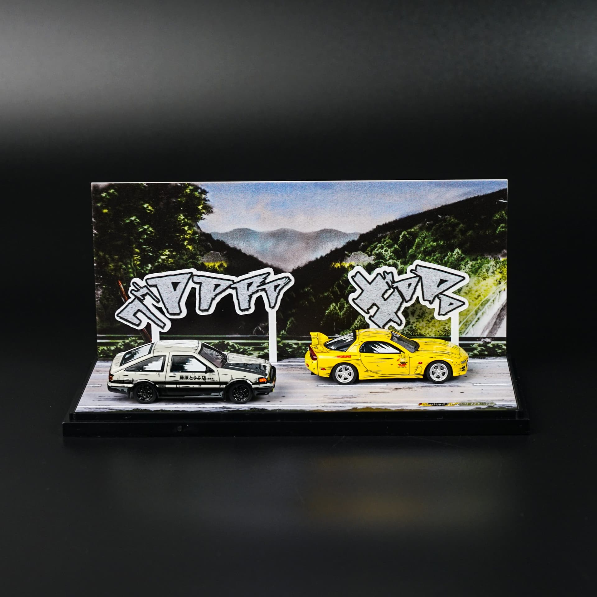 Toyota AE86 Mazda RX-7 Initial D TimeMicro - model 1:64 - miniatura 2