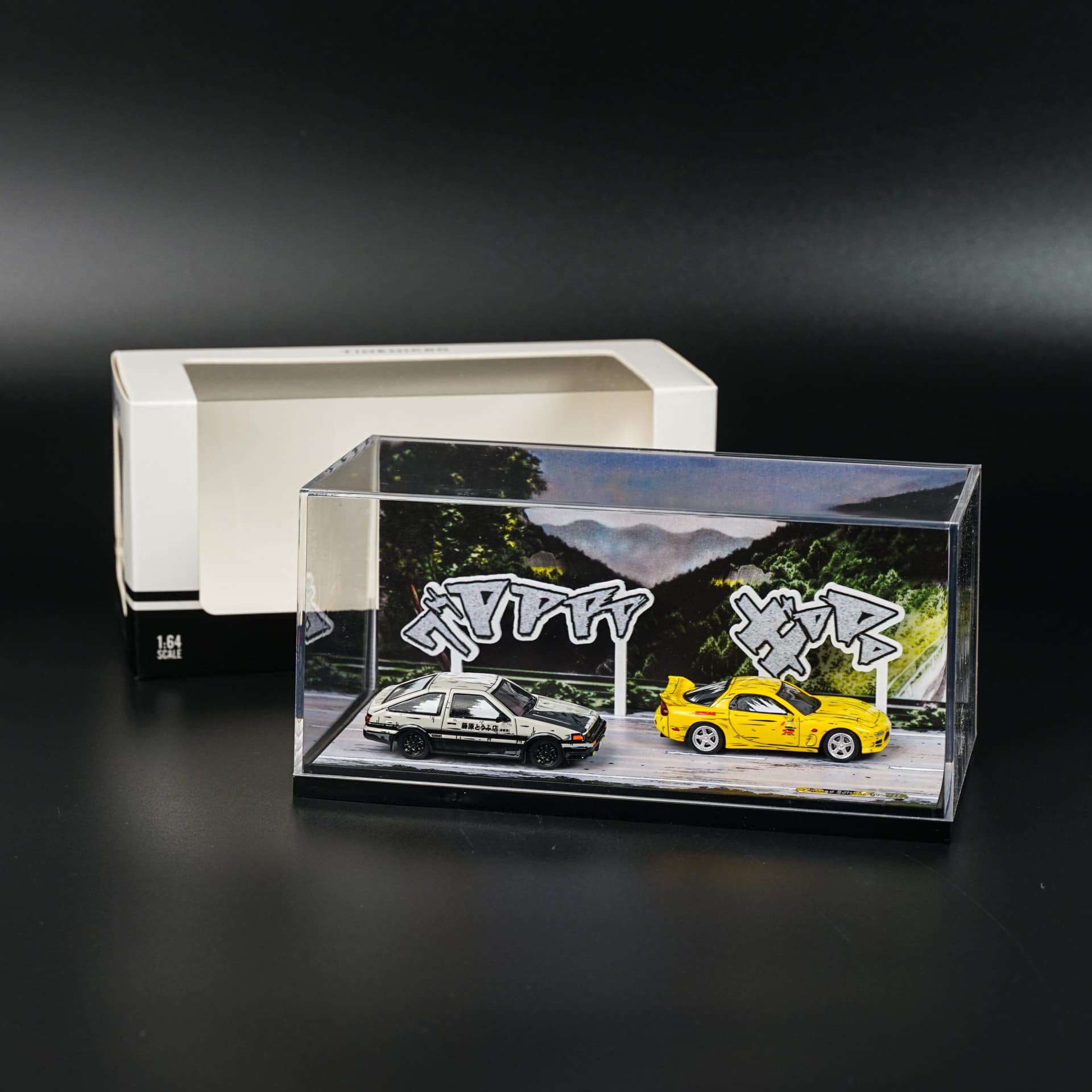 Toyota AE86 Mazda RX-7 Initial D TimeMicro - model 1:64 - miniatura 5