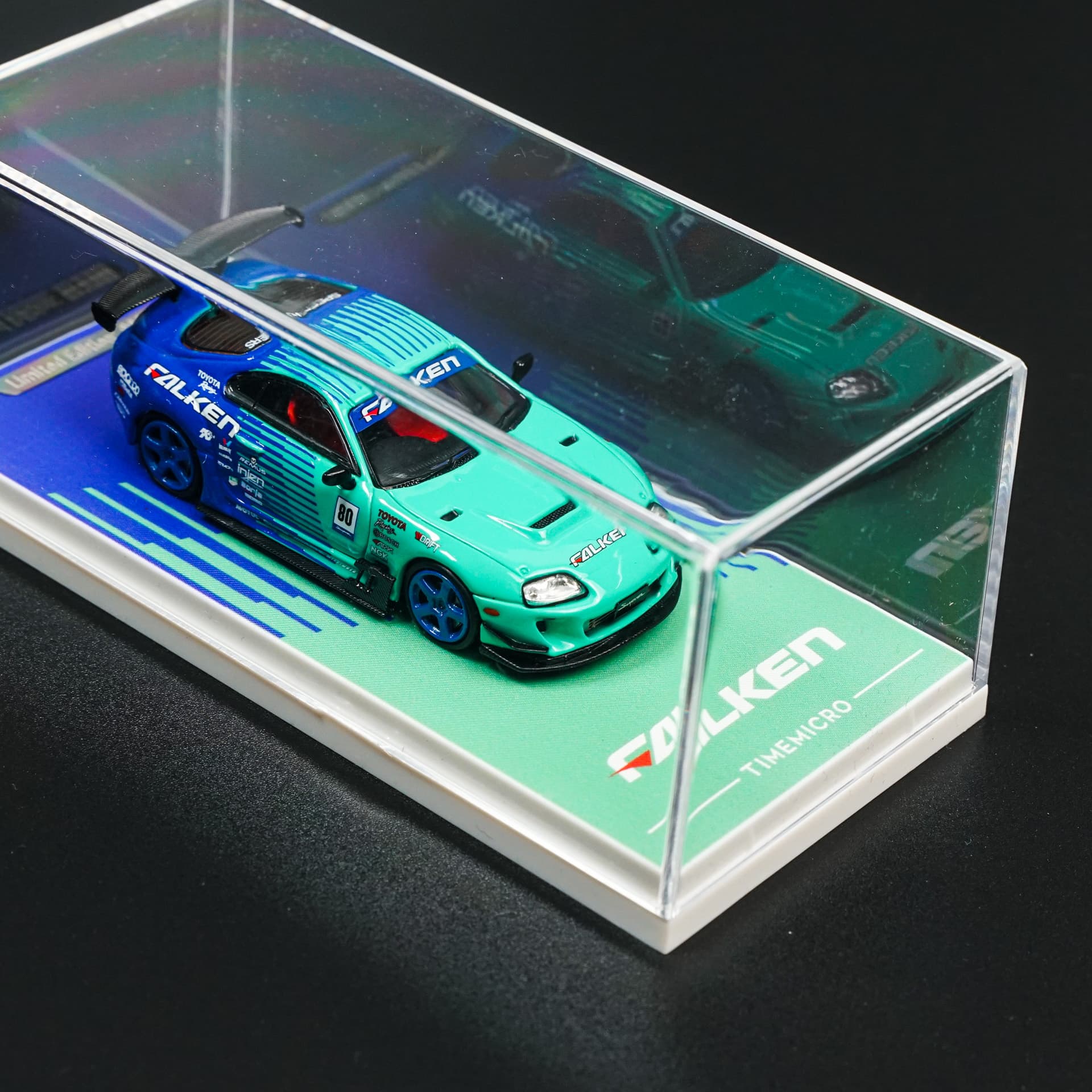 Toyota Supra Mk4 Falken TimeMicro - model 1:64 - miniatura 3