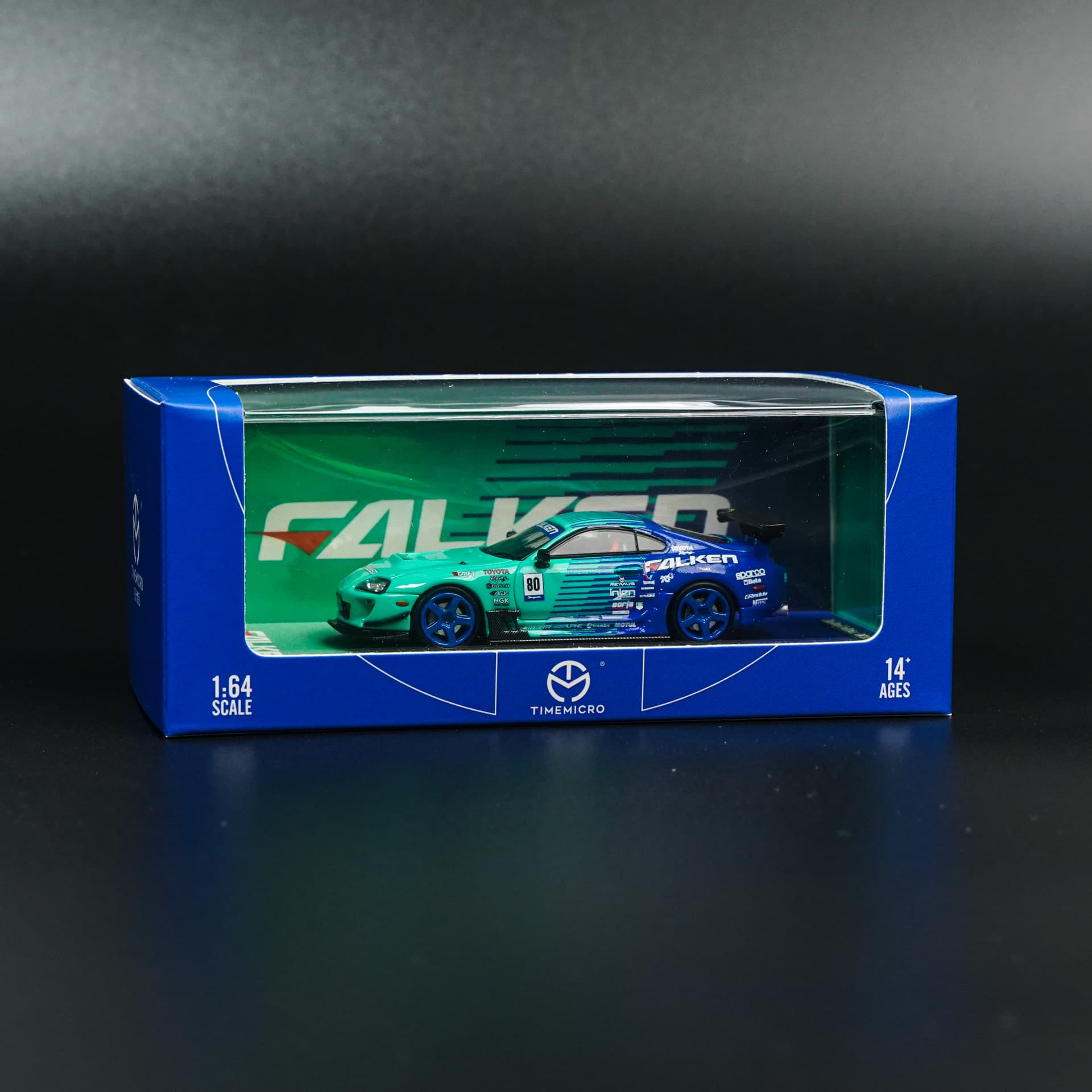 Toyota Supra Mk4 Falken TimeMicro - model 1:64 - miniatura 6