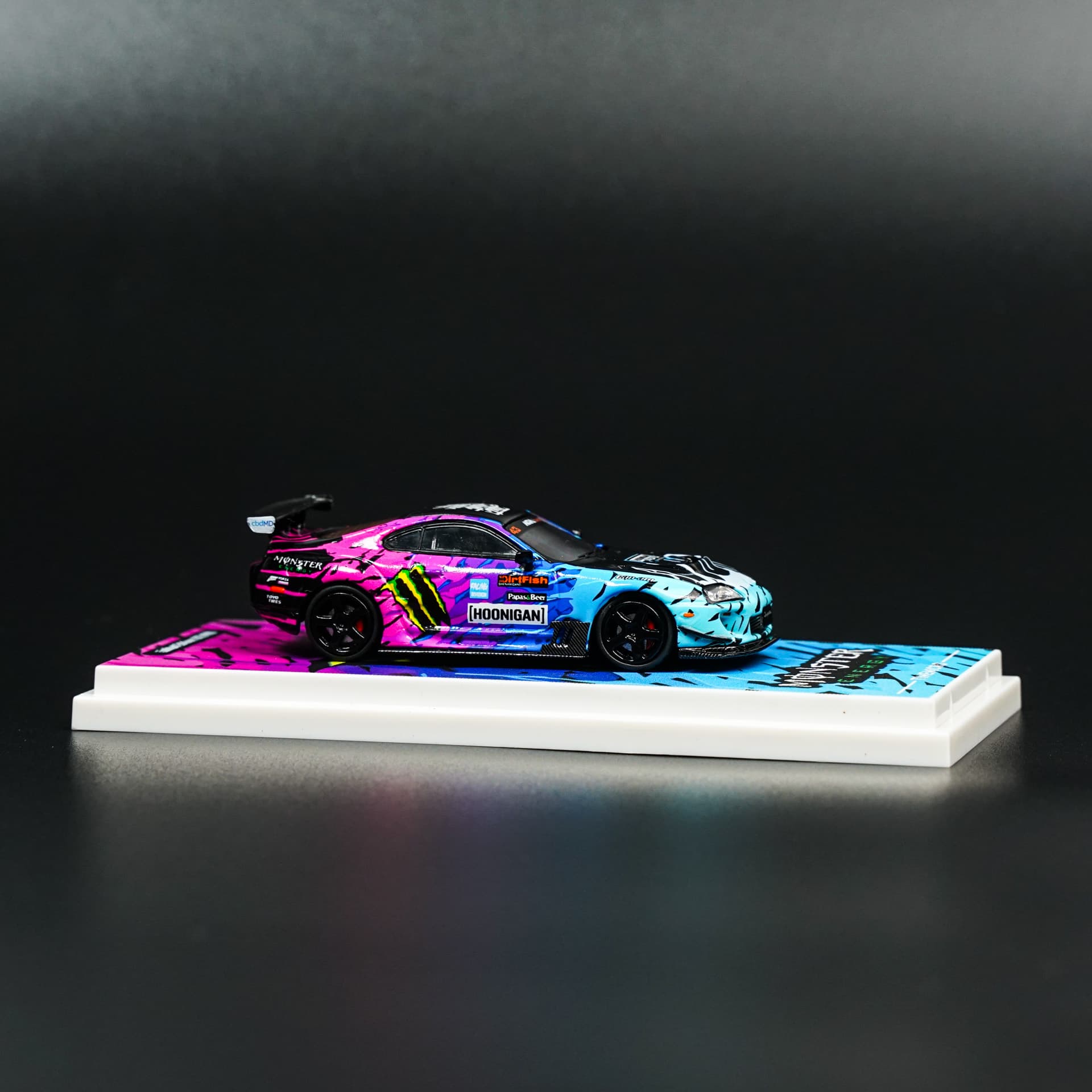 Toyota Supra MK4 Monster + Metalowy kontener TimeMicro - model 1:64 - miniatura 4