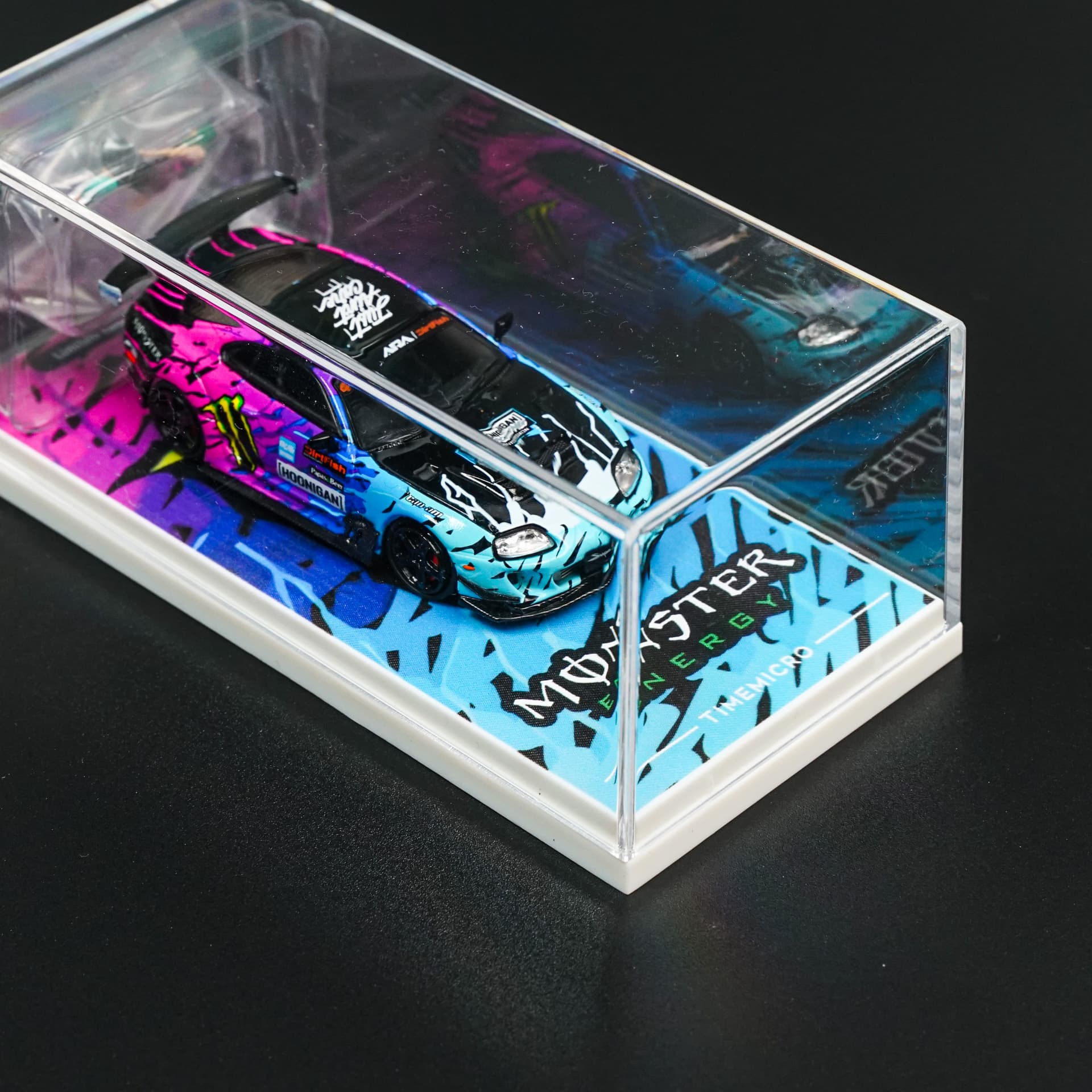 Toyota Supra MK4 Monster + Metalowy kontener TimeMicro - model 1:64 - miniatura 6
