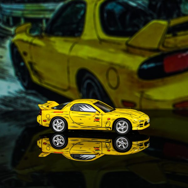 Model Mazda RX-7 Initial D 1:64 TimeMicro – kolekcjonerska miniatura diecast
