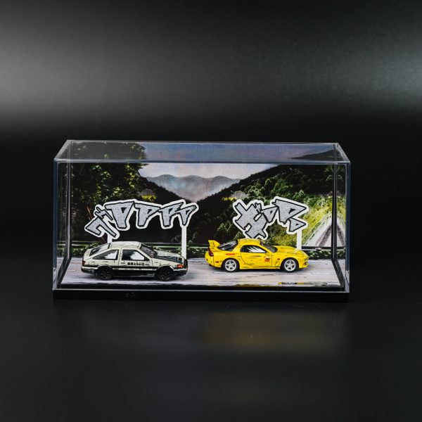 Zestaw kolekcjonerski TimeMicro Toyota AE86 i Mazda RX-7 Initial D 1:64 – modele diecast inspirowane anime Initial D